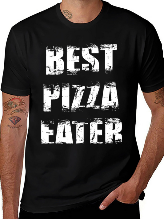 Best Pizza Eater Graphic Tee - Black T-Shirt