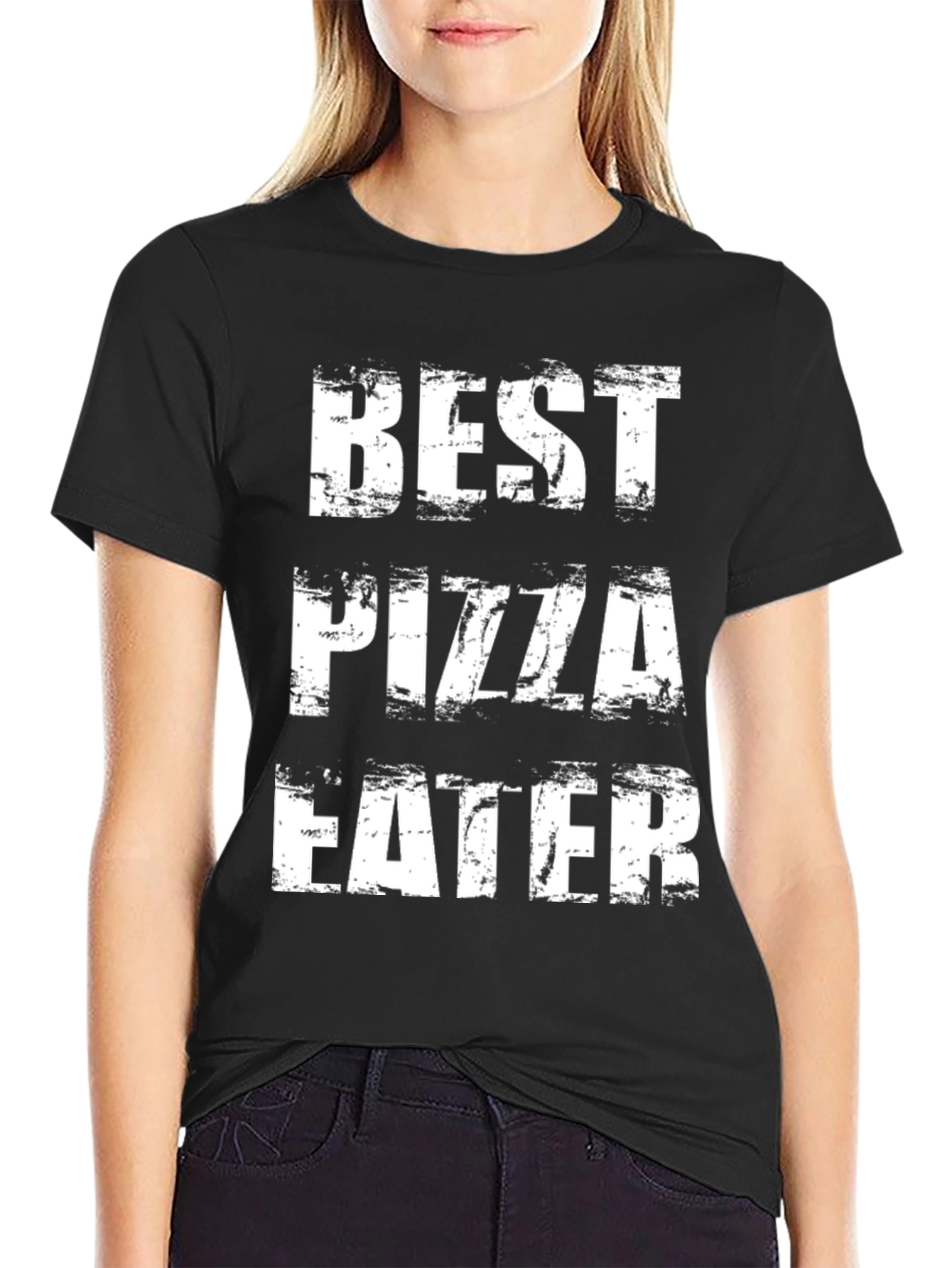 Best Pizza Eater Graphic Tee - Black T-Shirt