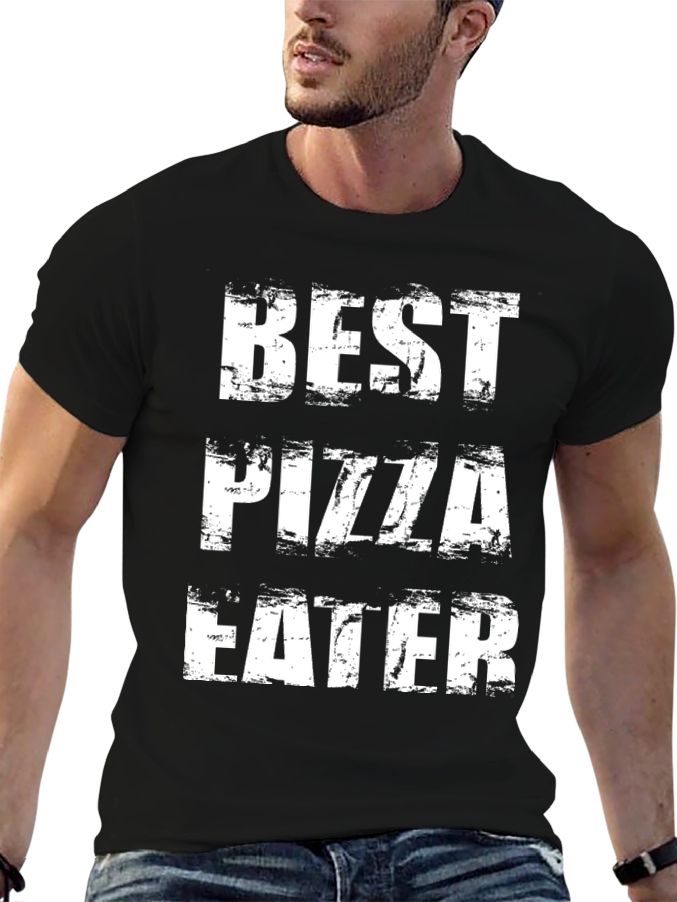 Best Pizza Eater Graphic Tee - Black T-Shirt