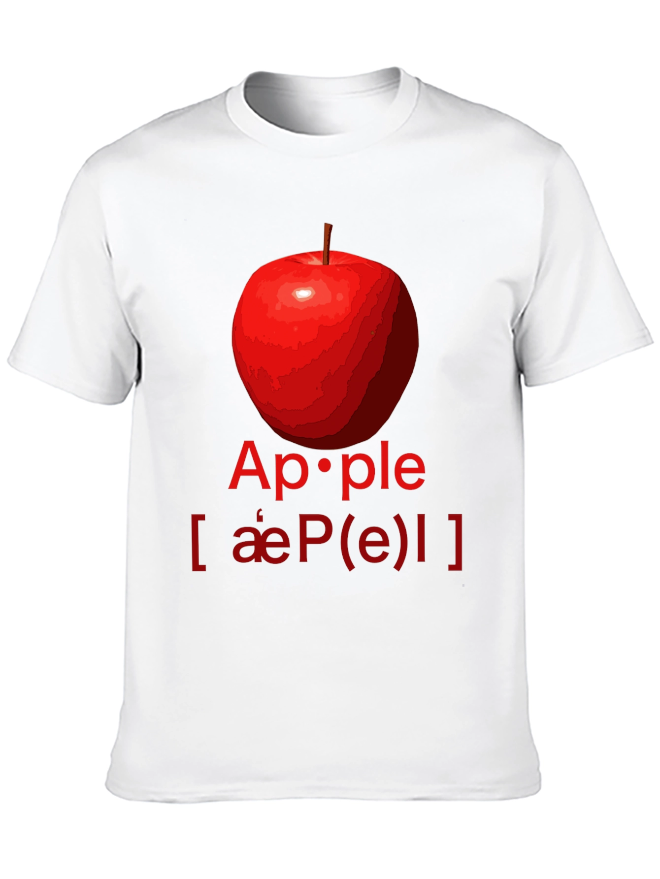 Apple Phonetics T-Shirt - Fruit Lover Graphic Tee
