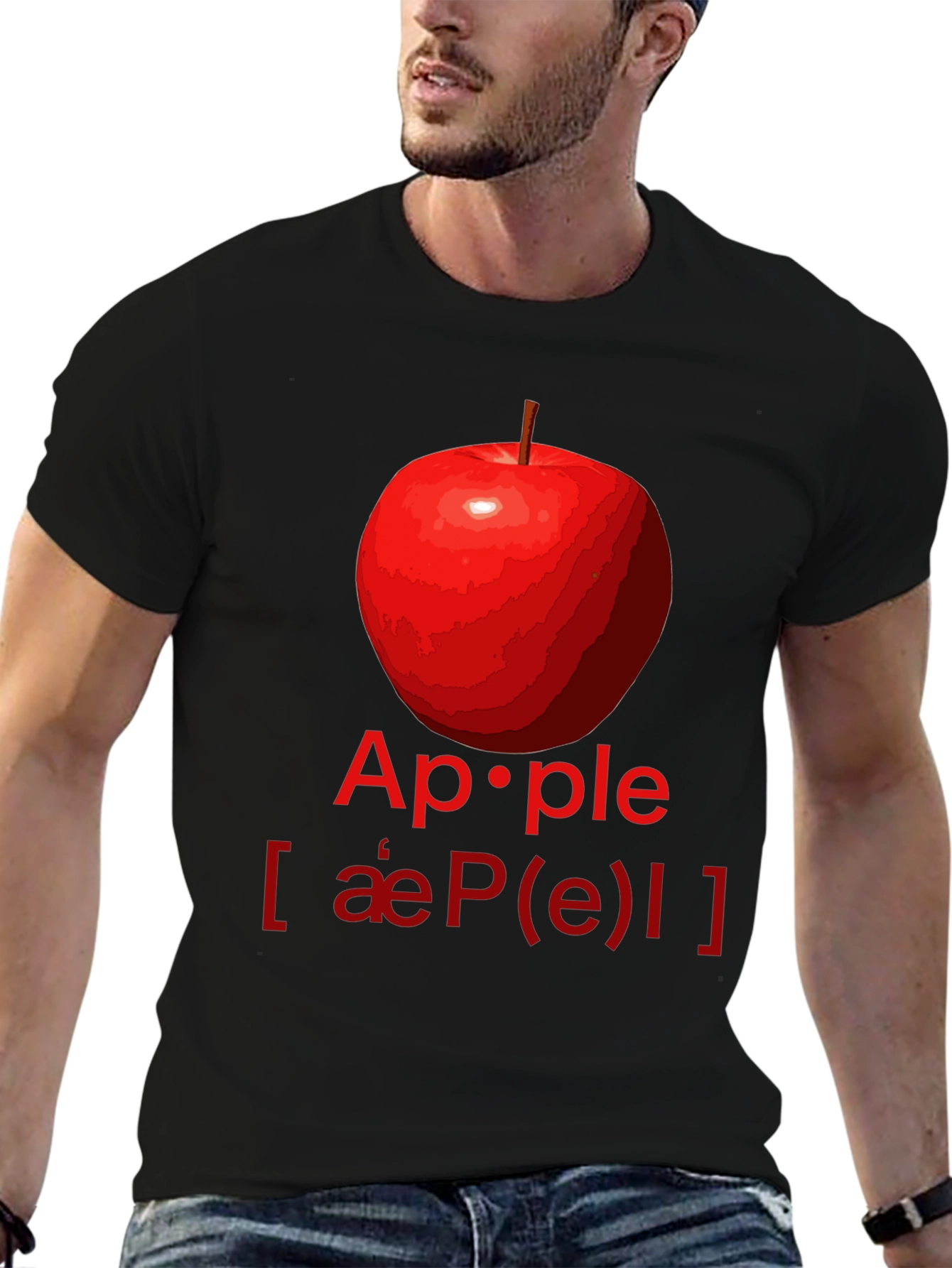 Apple Phonetics T-Shirt - Fruit Lover Graphic Tee