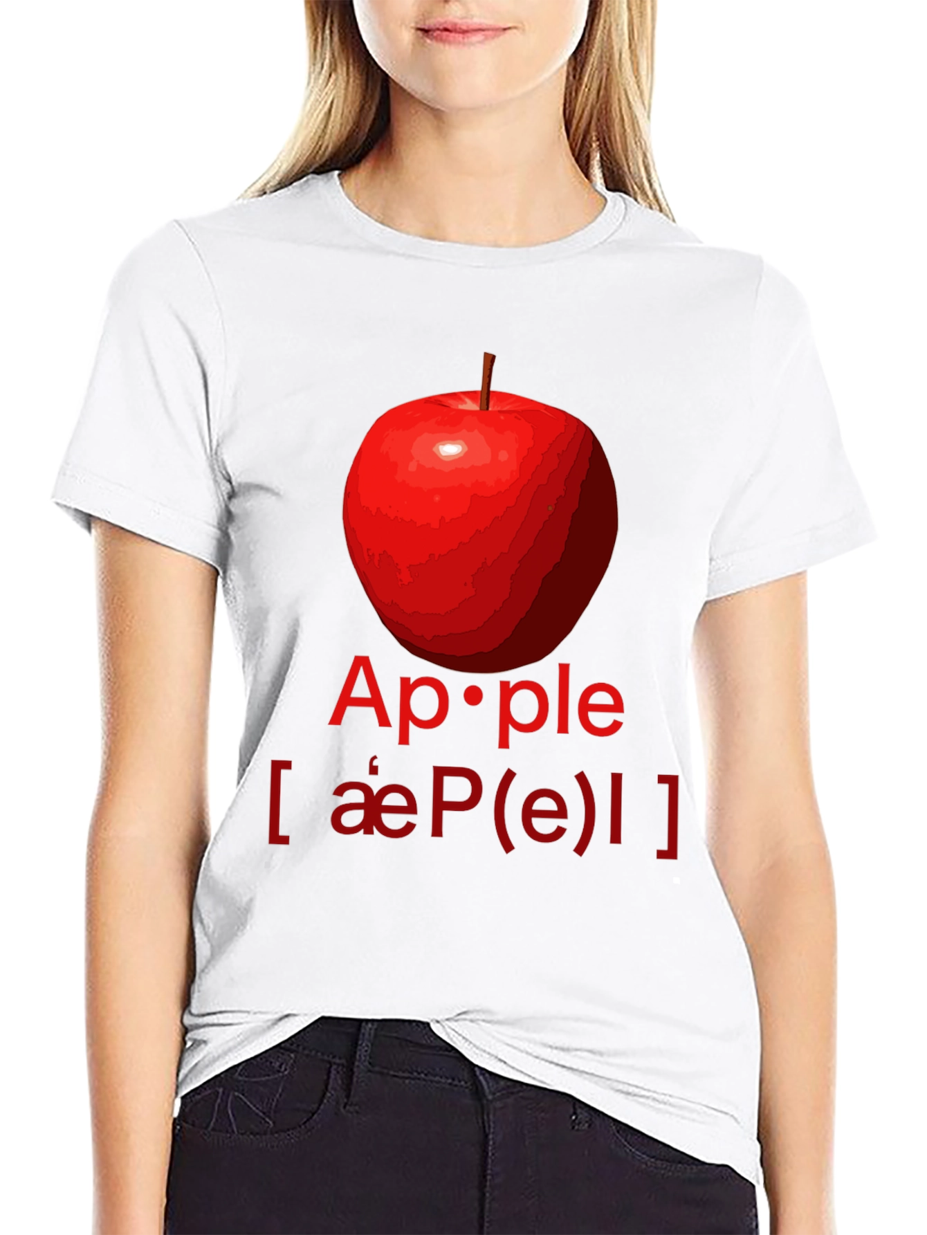 Apple Phonetics T-Shirt - Fruit Lover Graphic Tee