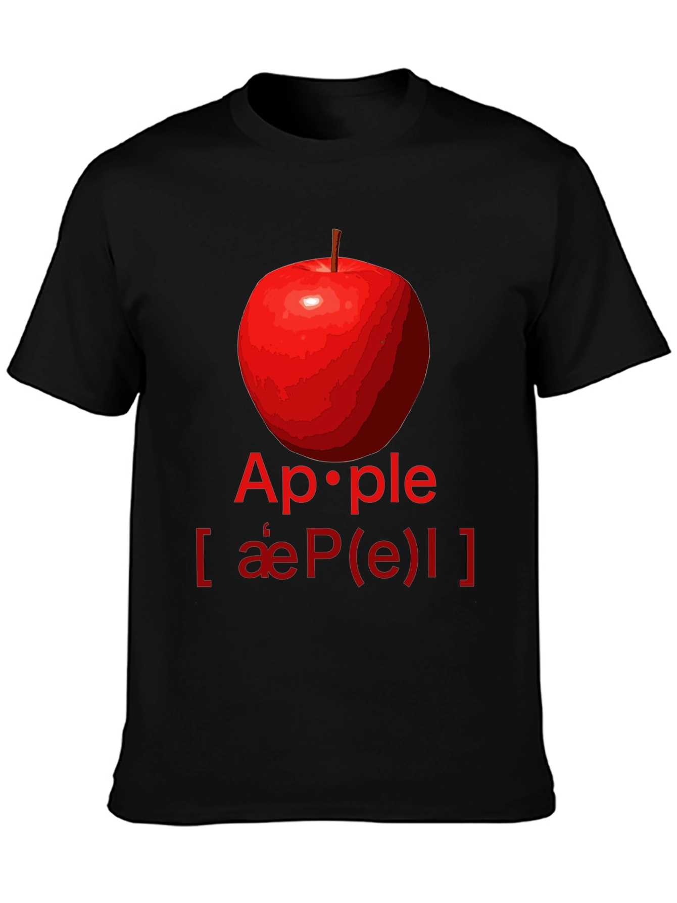 Apple Phonetics T-Shirt - Fruit Lover Graphic Tee