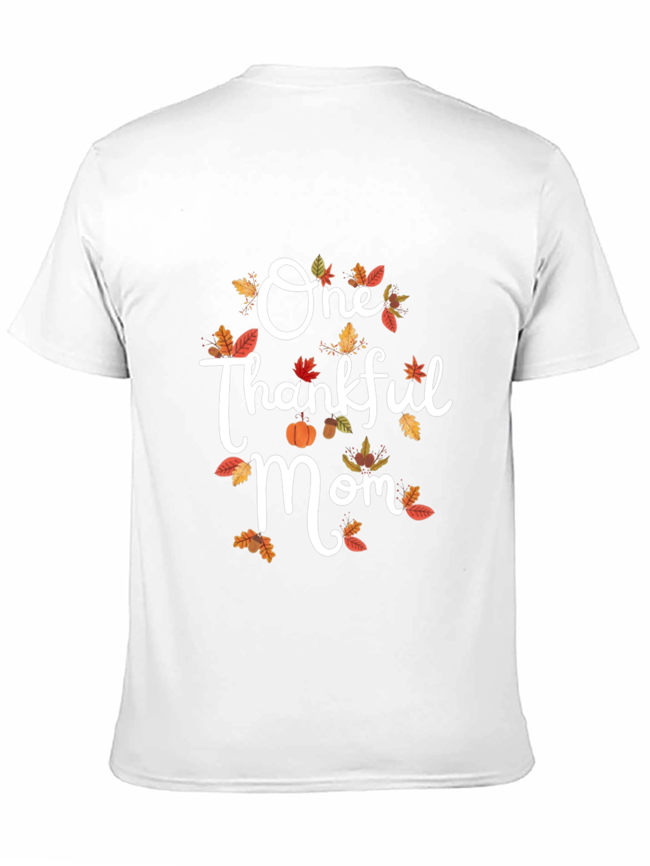 One Thankful Mom Graphic Tee Fall Thanksgiving Shirt