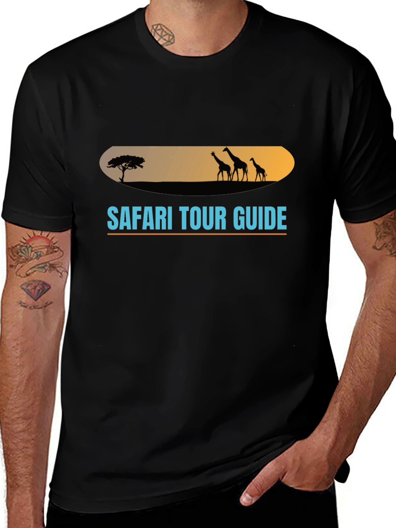 Safari Tour Guide Graphic T-Shirt