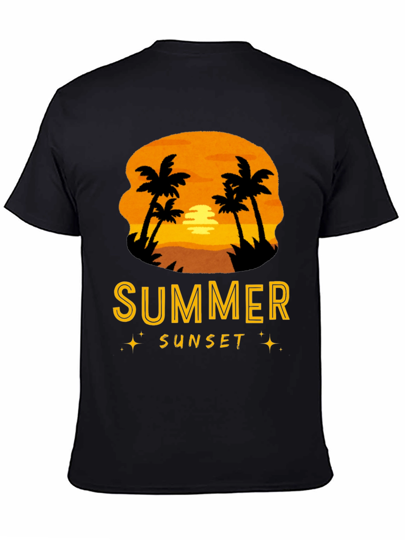 Summer Sunset Palm Tree Graphic Tee