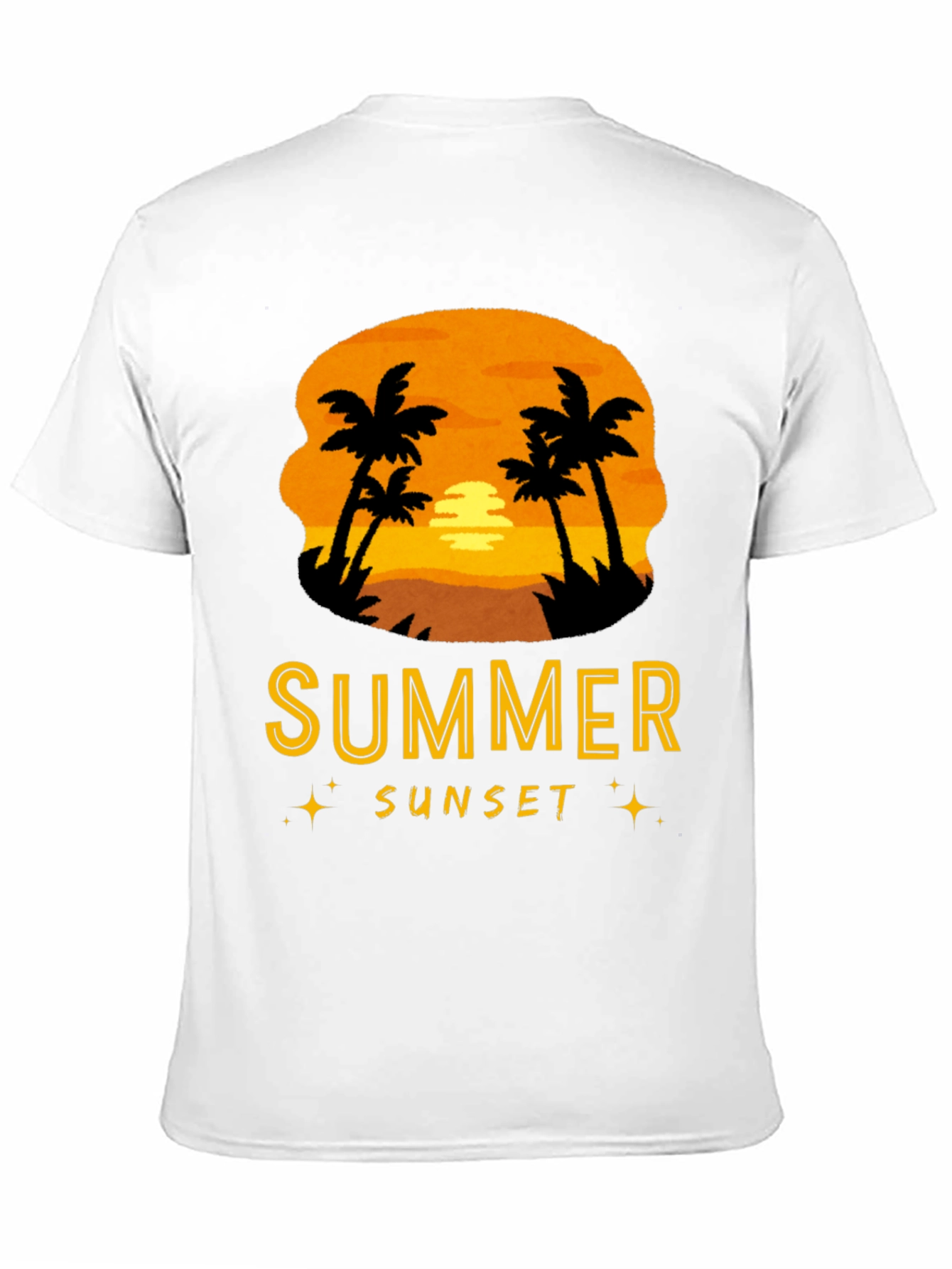 Summer Sunset Palm Tree Graphic Tee
