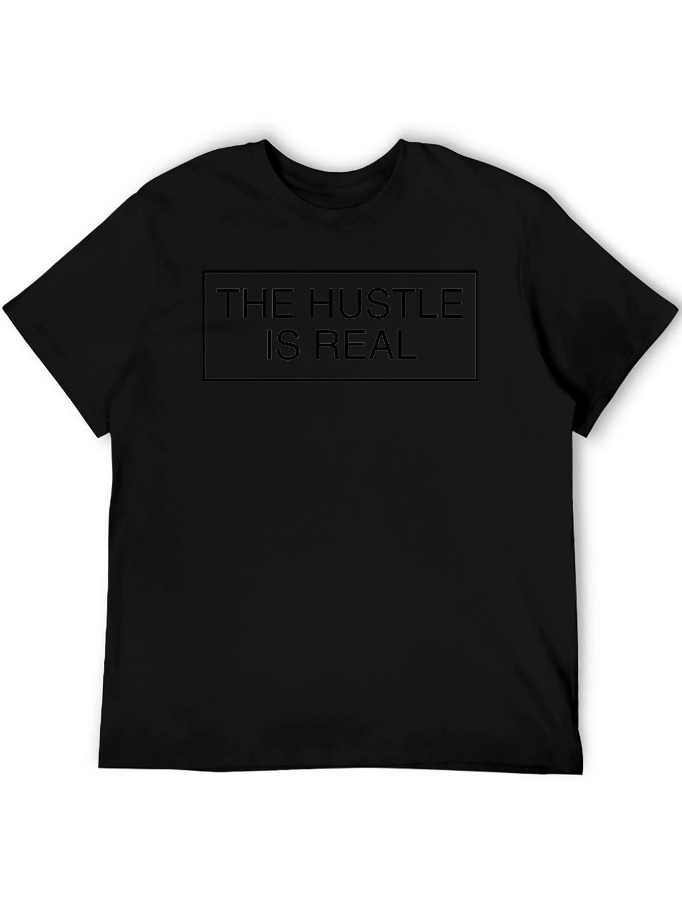 The Hustle Is Real Graphic Tee - Black