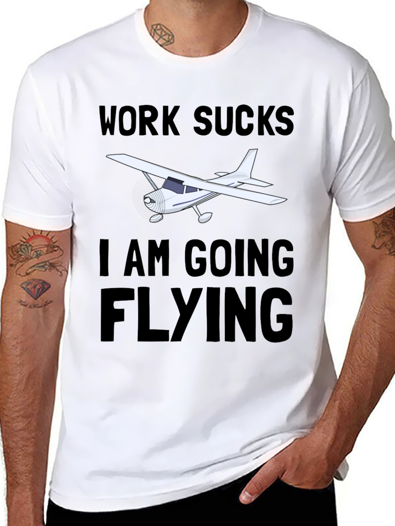 Work Sucks I am Going Flying T-Shirt