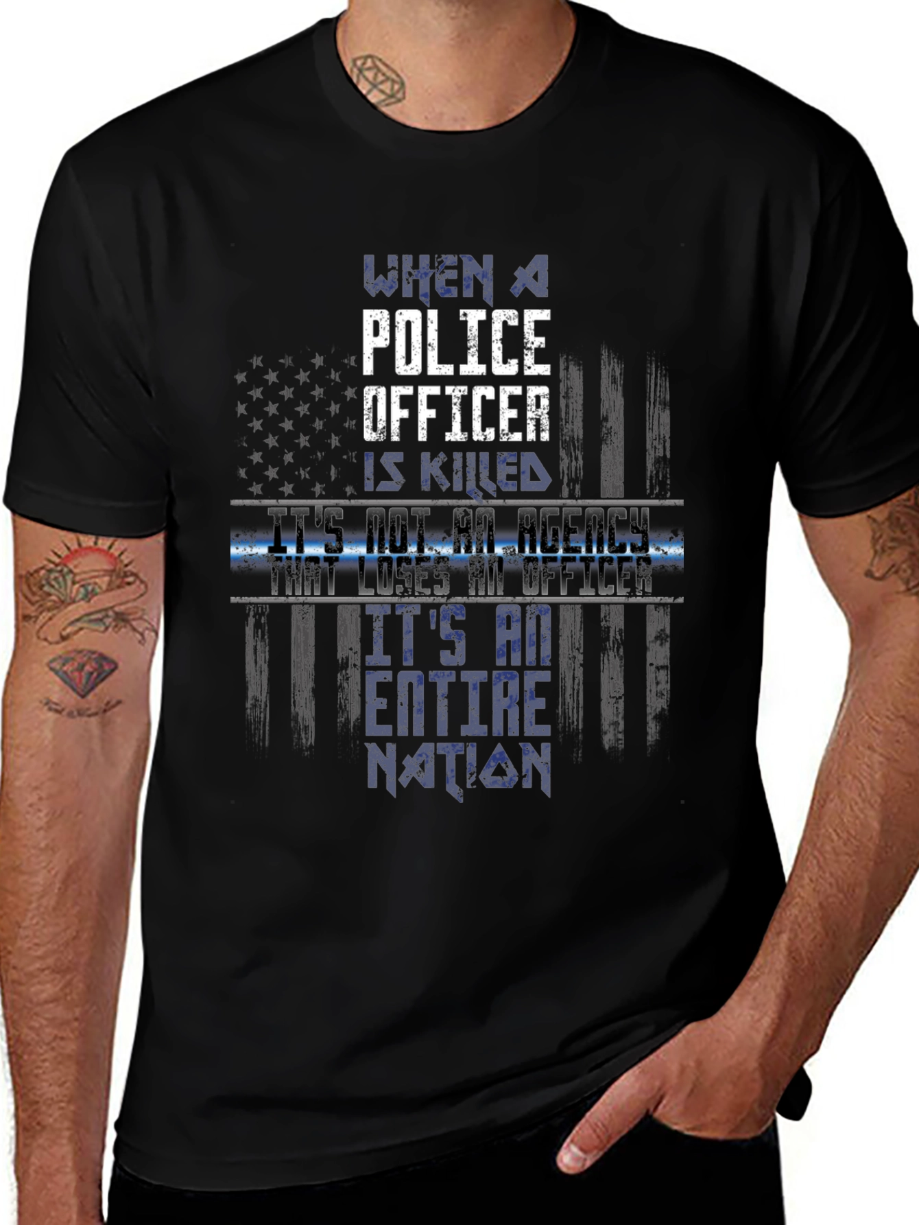 Police Officer Tribute Graphic Tee
