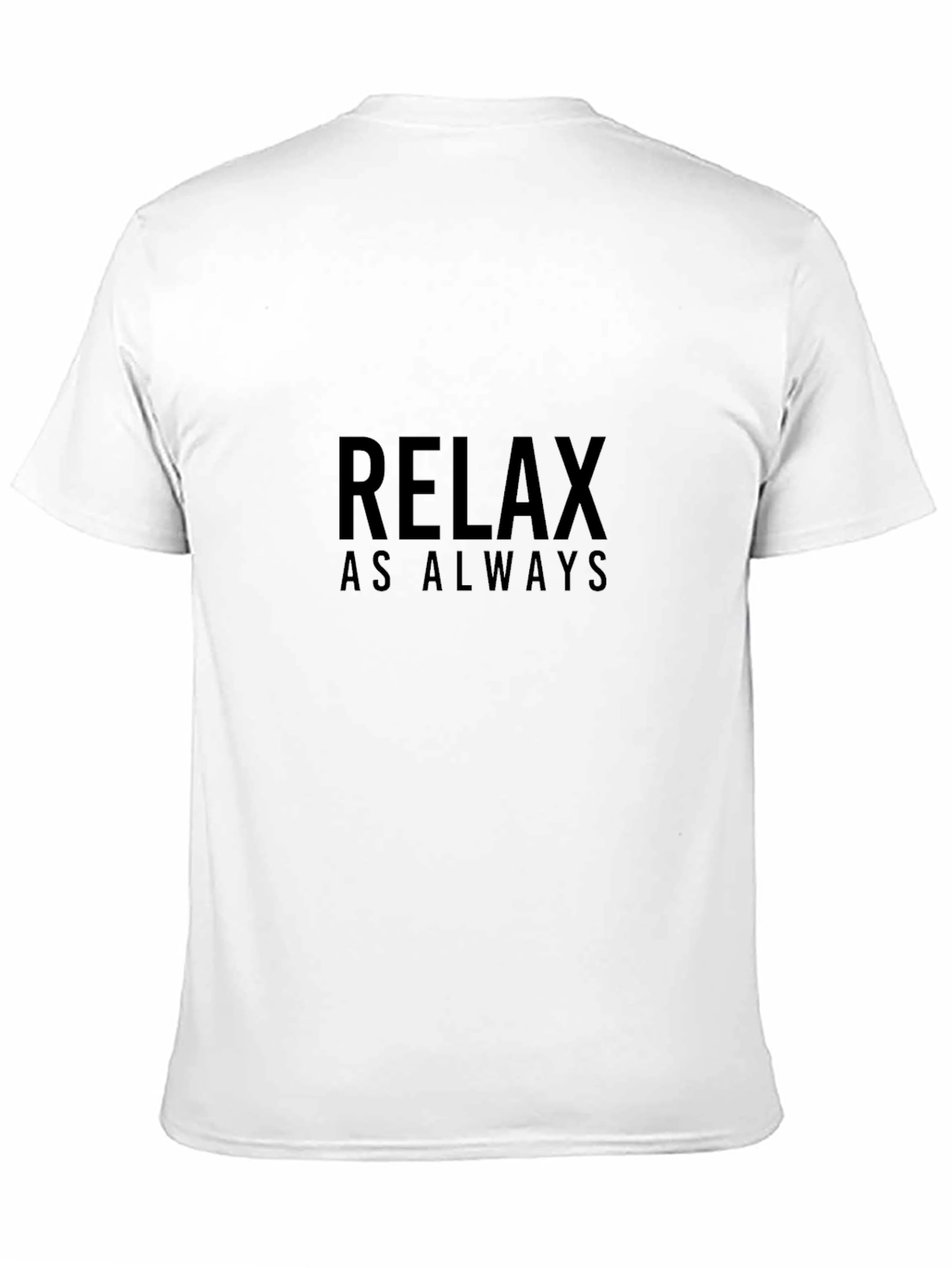 Relax As Always Black Graphic T-Shirt