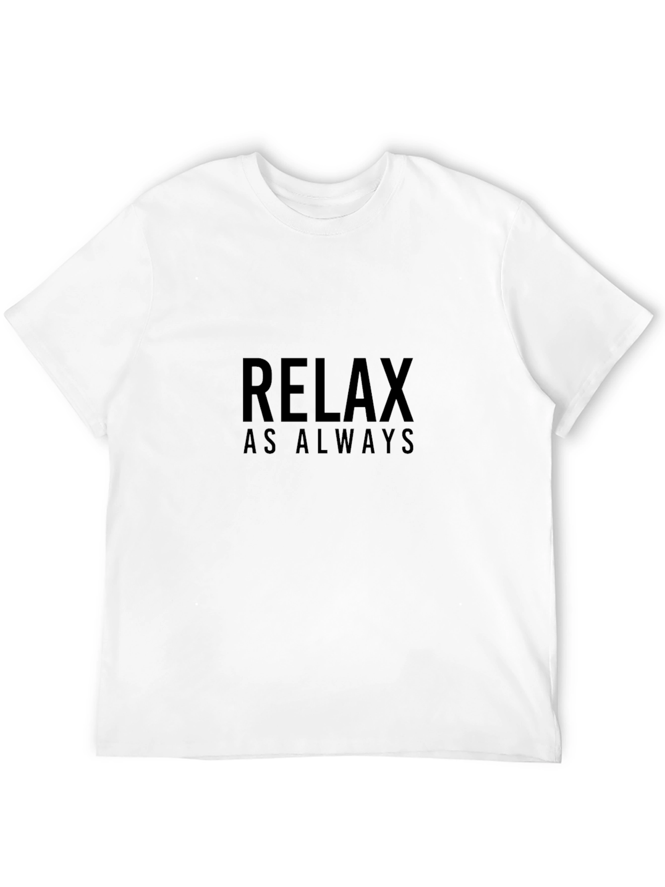 Relax As Always Black Graphic T-Shirt
