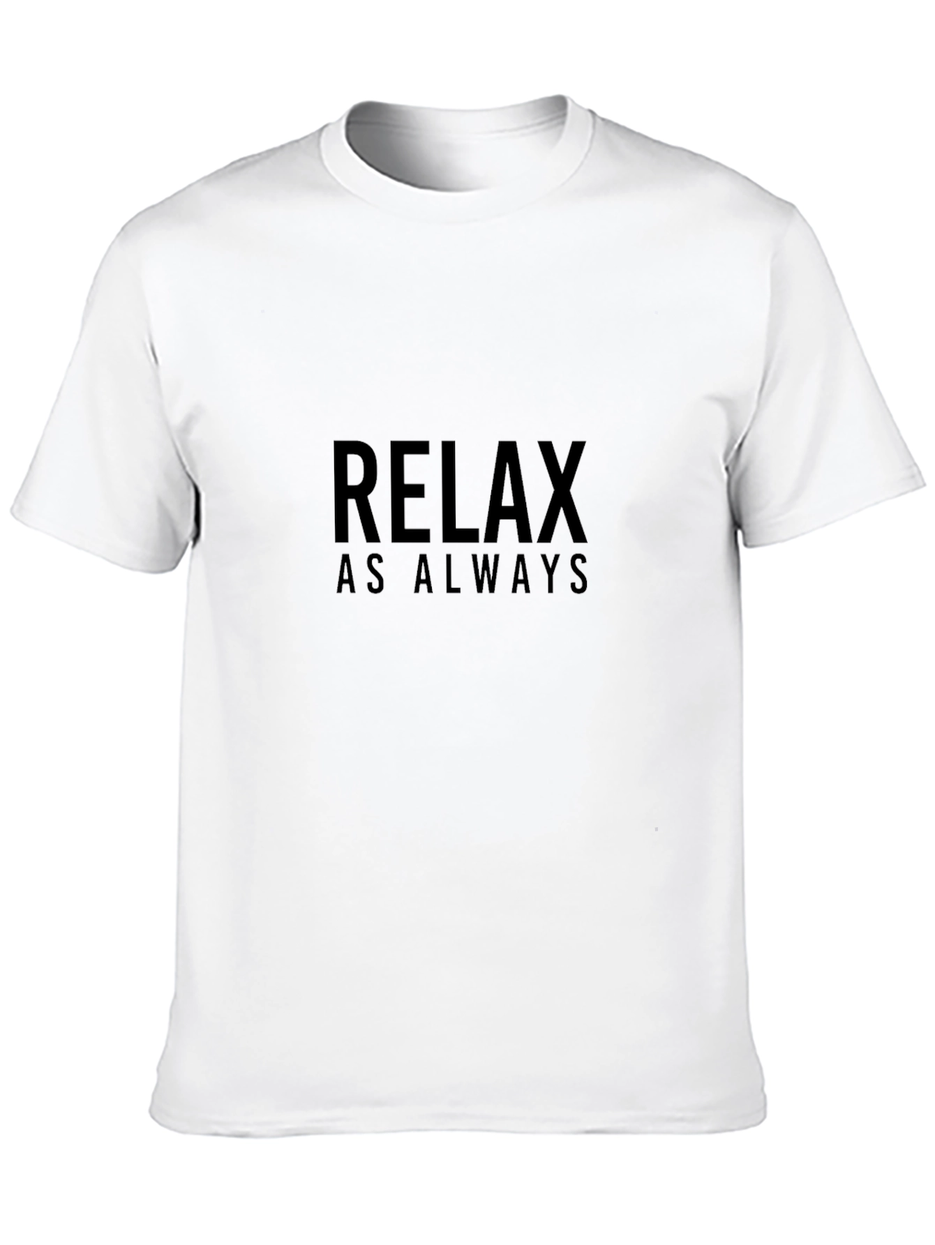Relax As Always Black Graphic T-Shirt