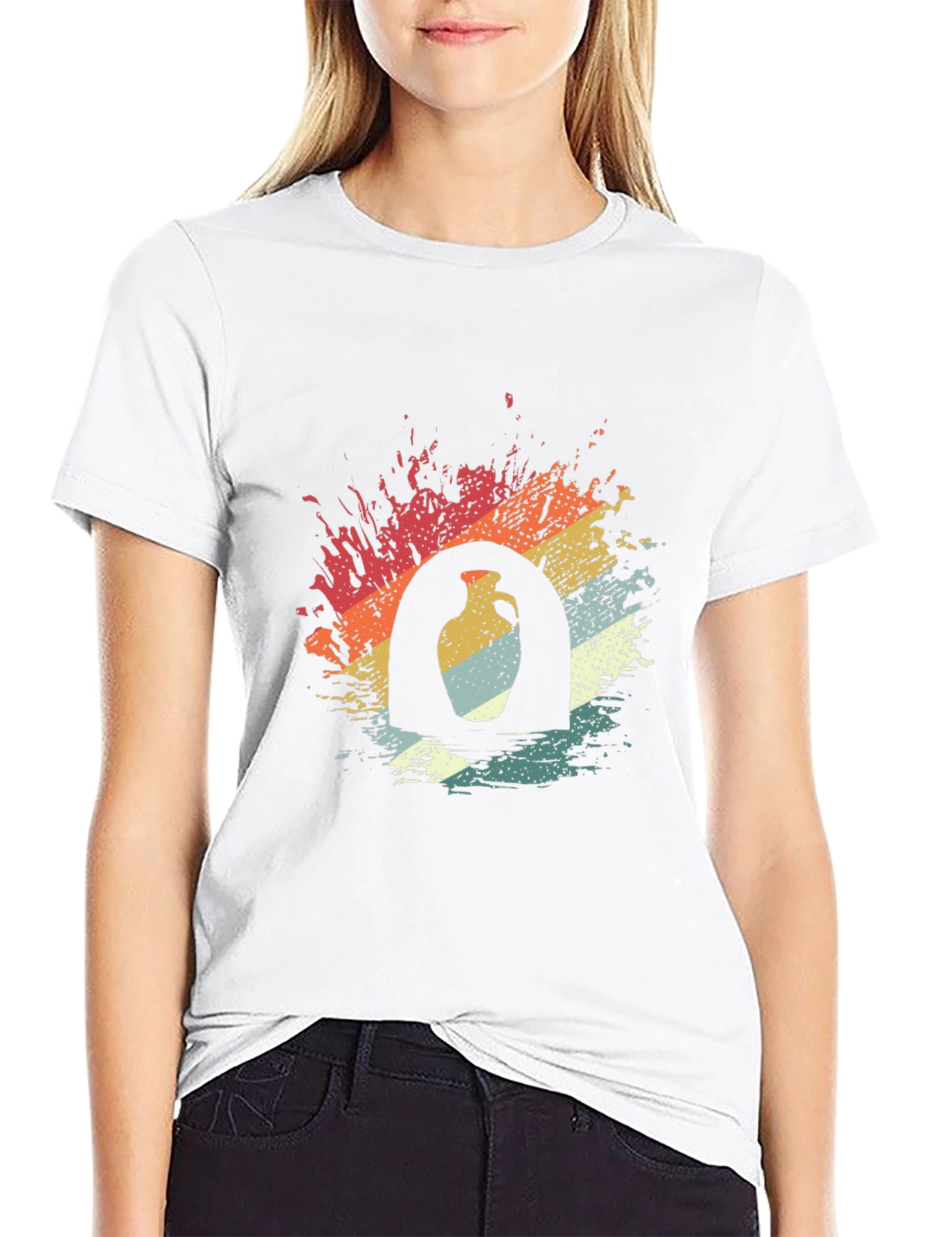 Retro Pottery Graphic Tee - Unisex Soft Cotton Shirt