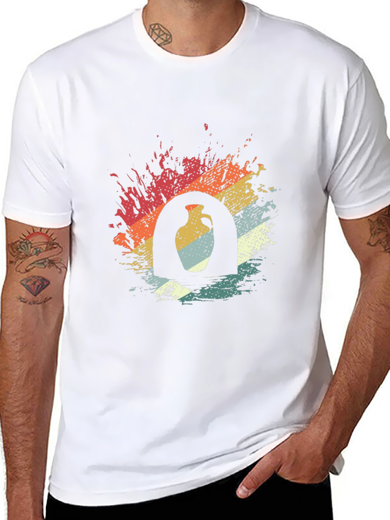Retro Pottery Graphic Tee - Unisex Soft Cotton Shirt