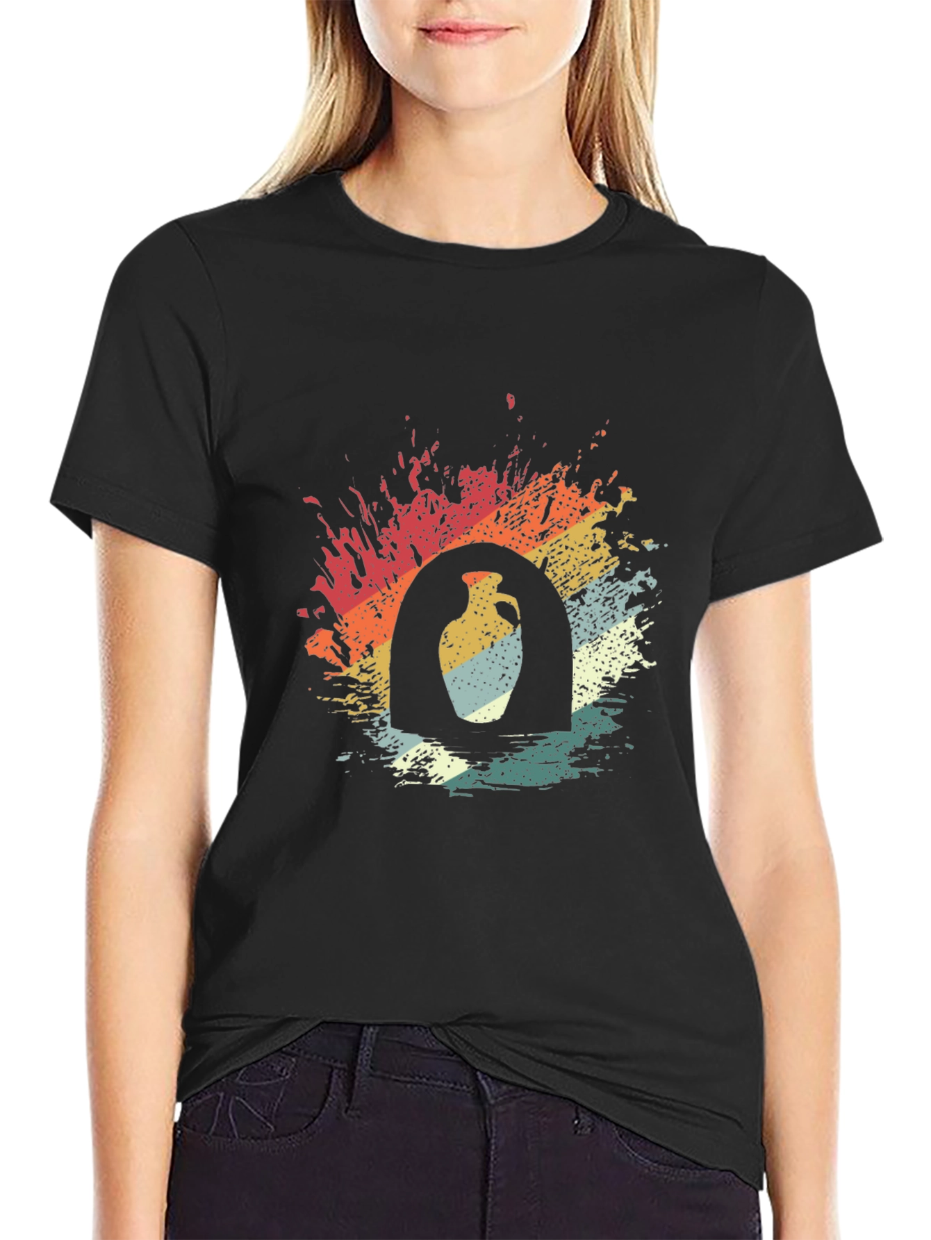 Retro Pottery Graphic Tee - Unisex Soft Cotton Shirt