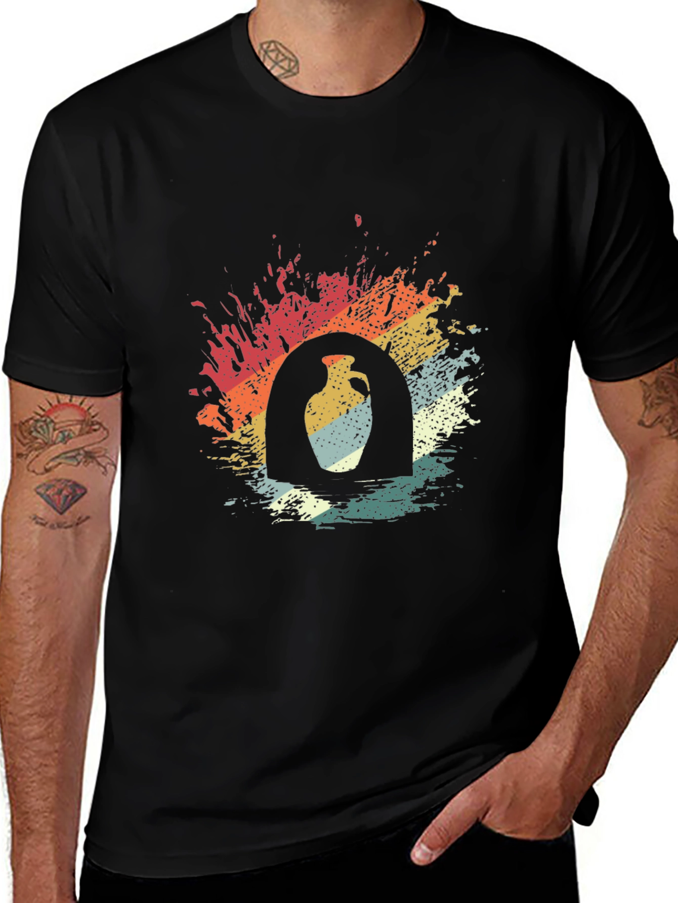 Retro Pottery Graphic Tee - Unisex Soft Cotton Shirt