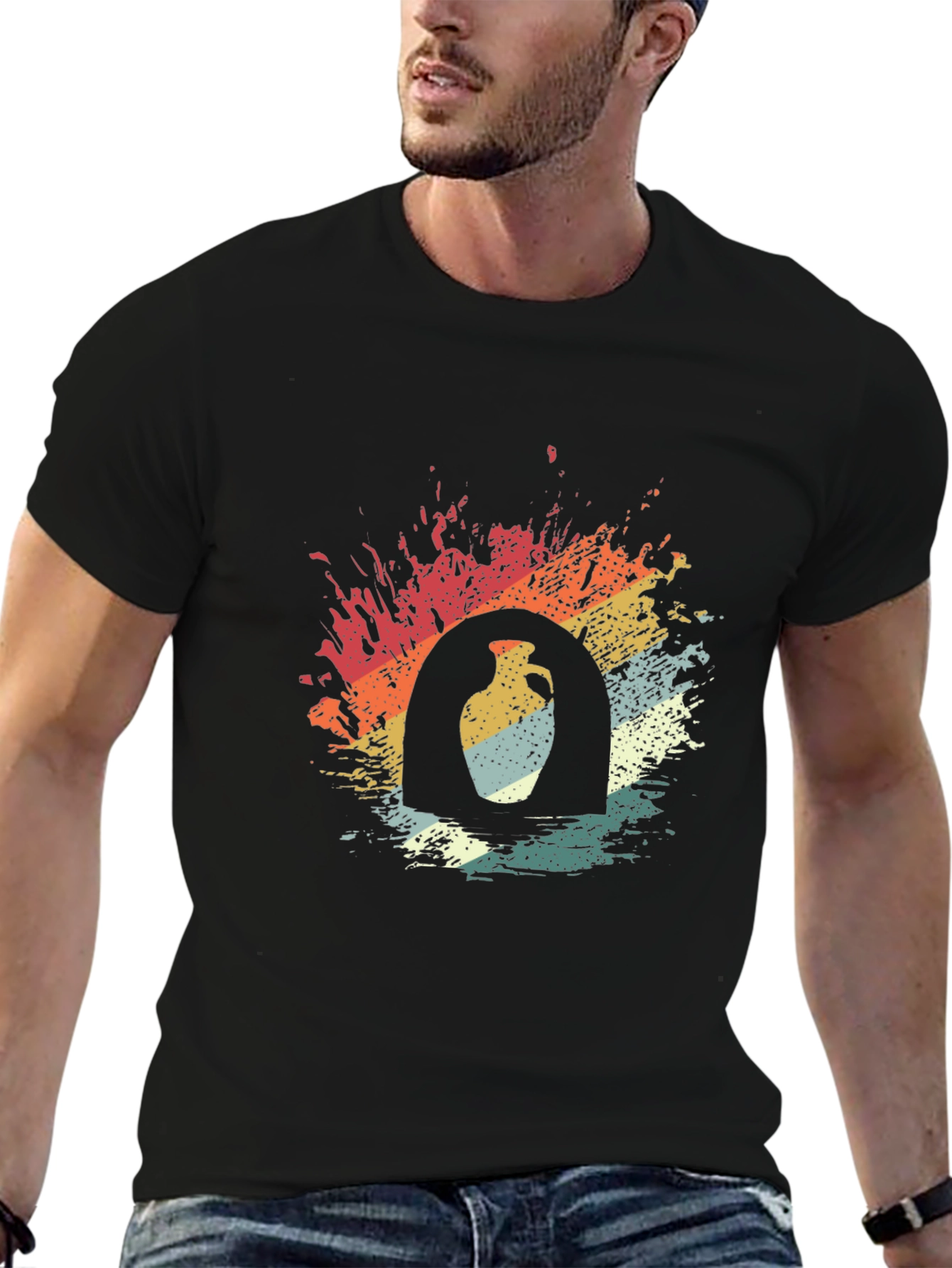 Retro Pottery Graphic Tee - Unisex Soft Cotton Shirt