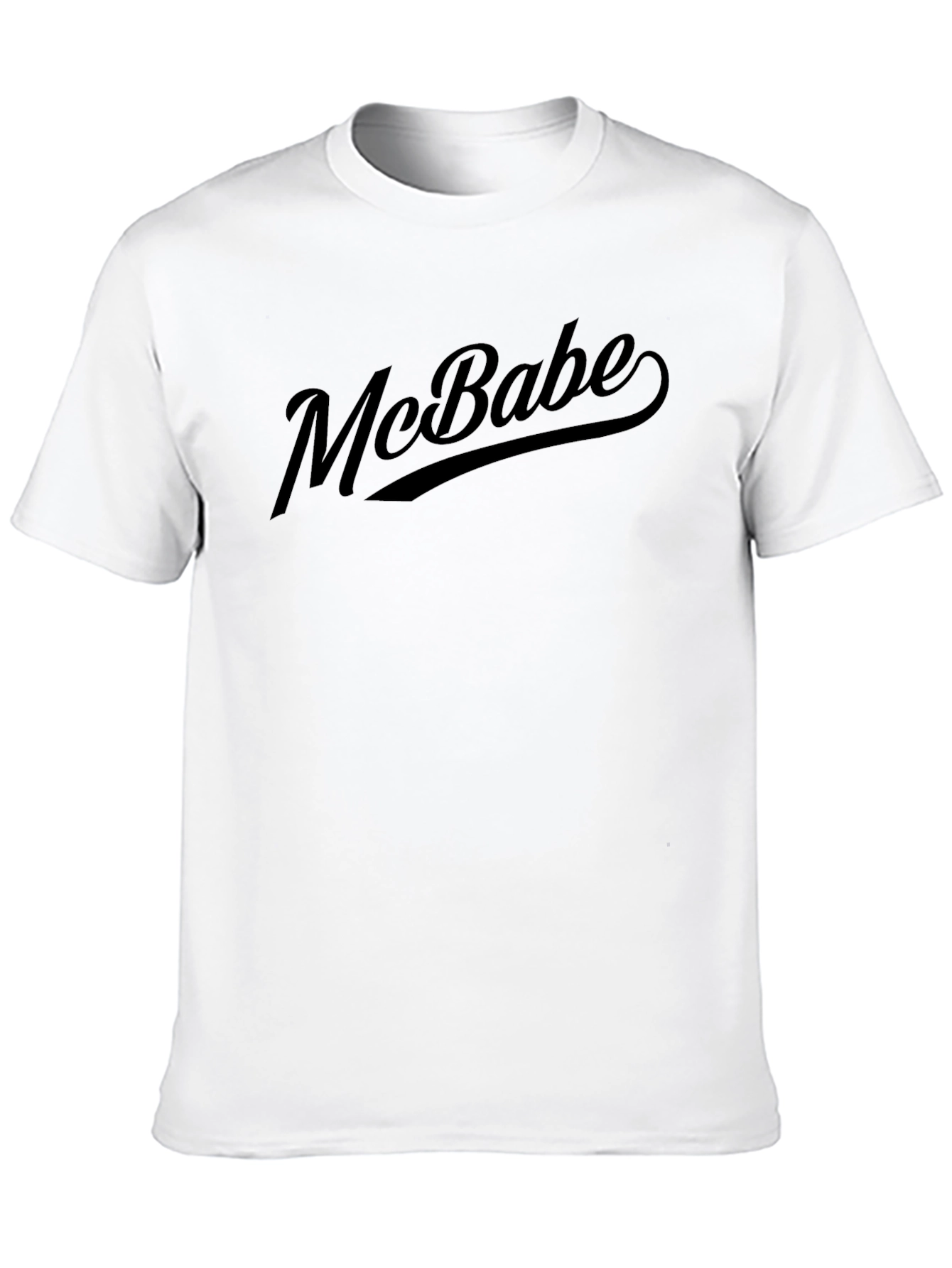McBabe Graphic Tee - Solid Black Crewneck T-Shirt