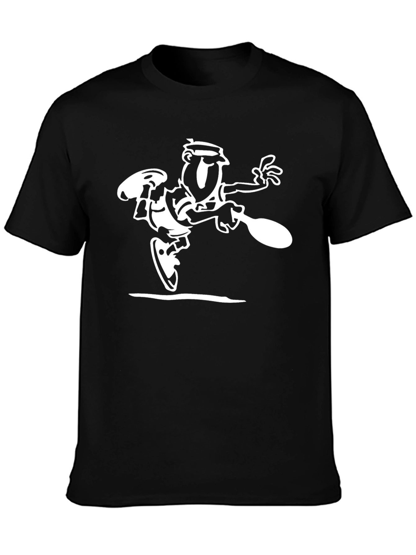 Funny Table Tennis Player Black T-Shirt