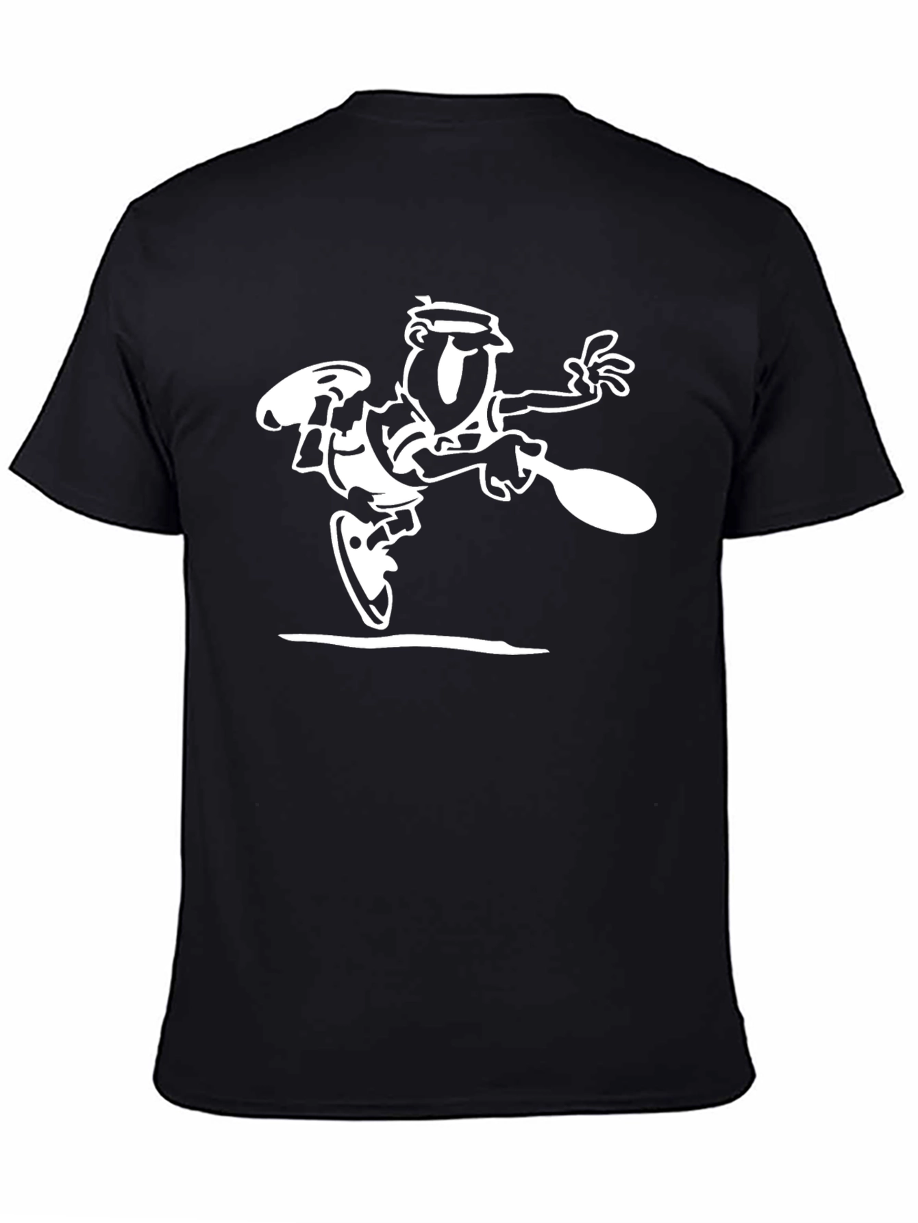 Funny Table Tennis Player Black T-Shirt
