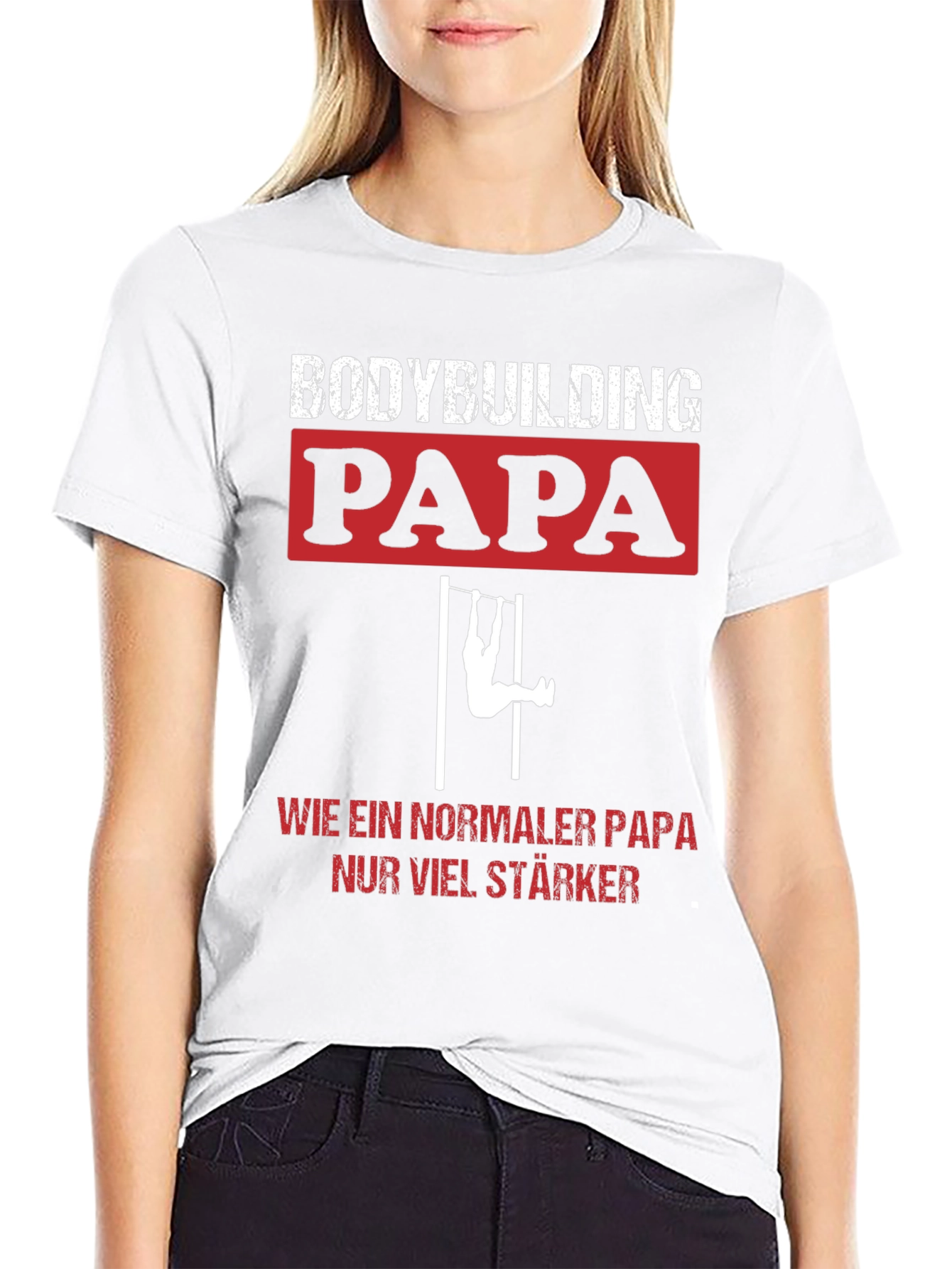 Bodybuilding Papa T-Shirt - Strong Dad Tee