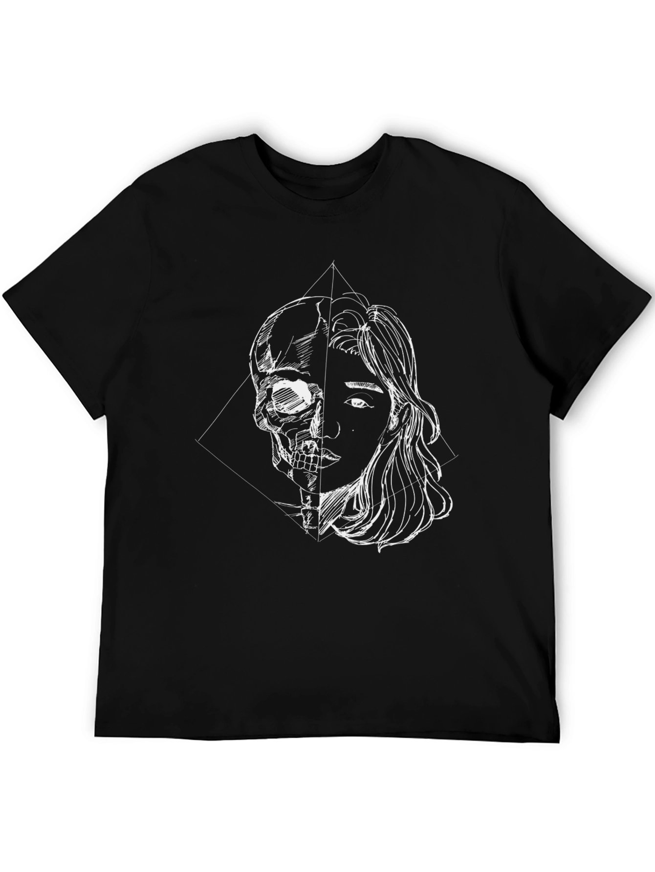 Skull & Beauty Graphic Black Tee