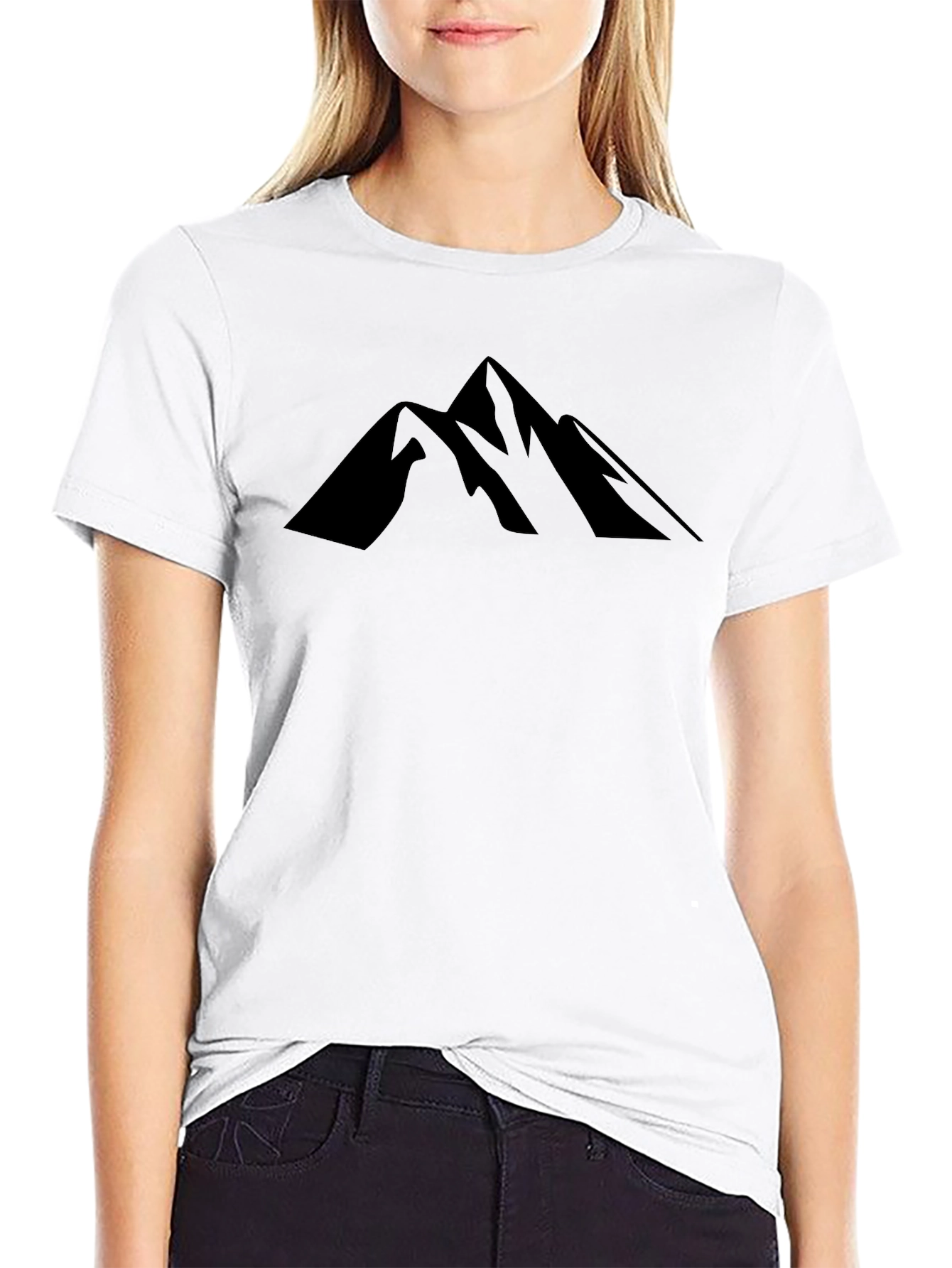 Mens Black Mountain Graphic T-Shirt