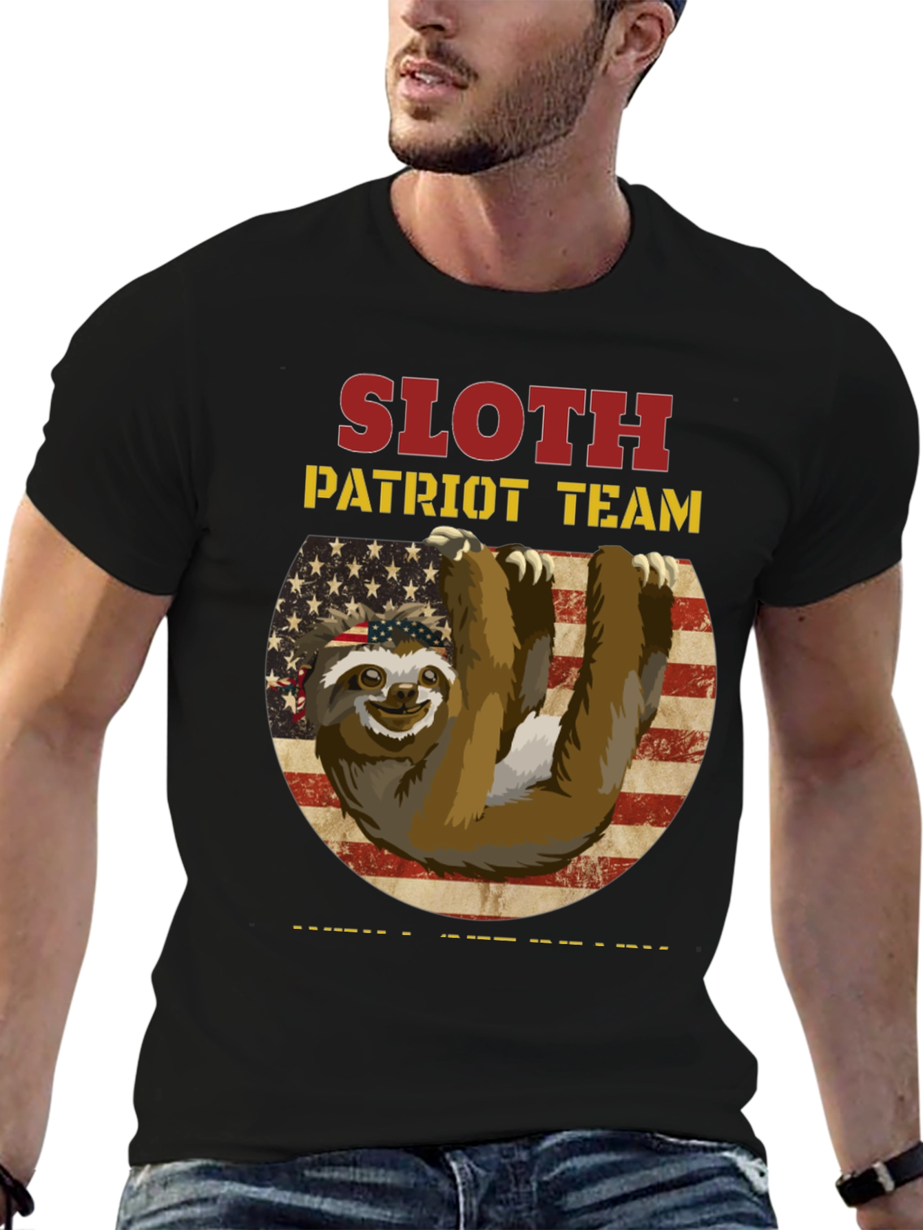 Sloth Patriot Team Graphic Tee
