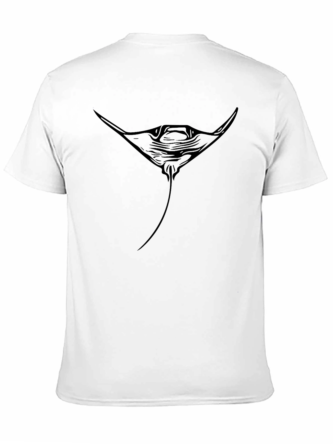 Manta Ray Graphic Tee - Stylish Black T-Shirt