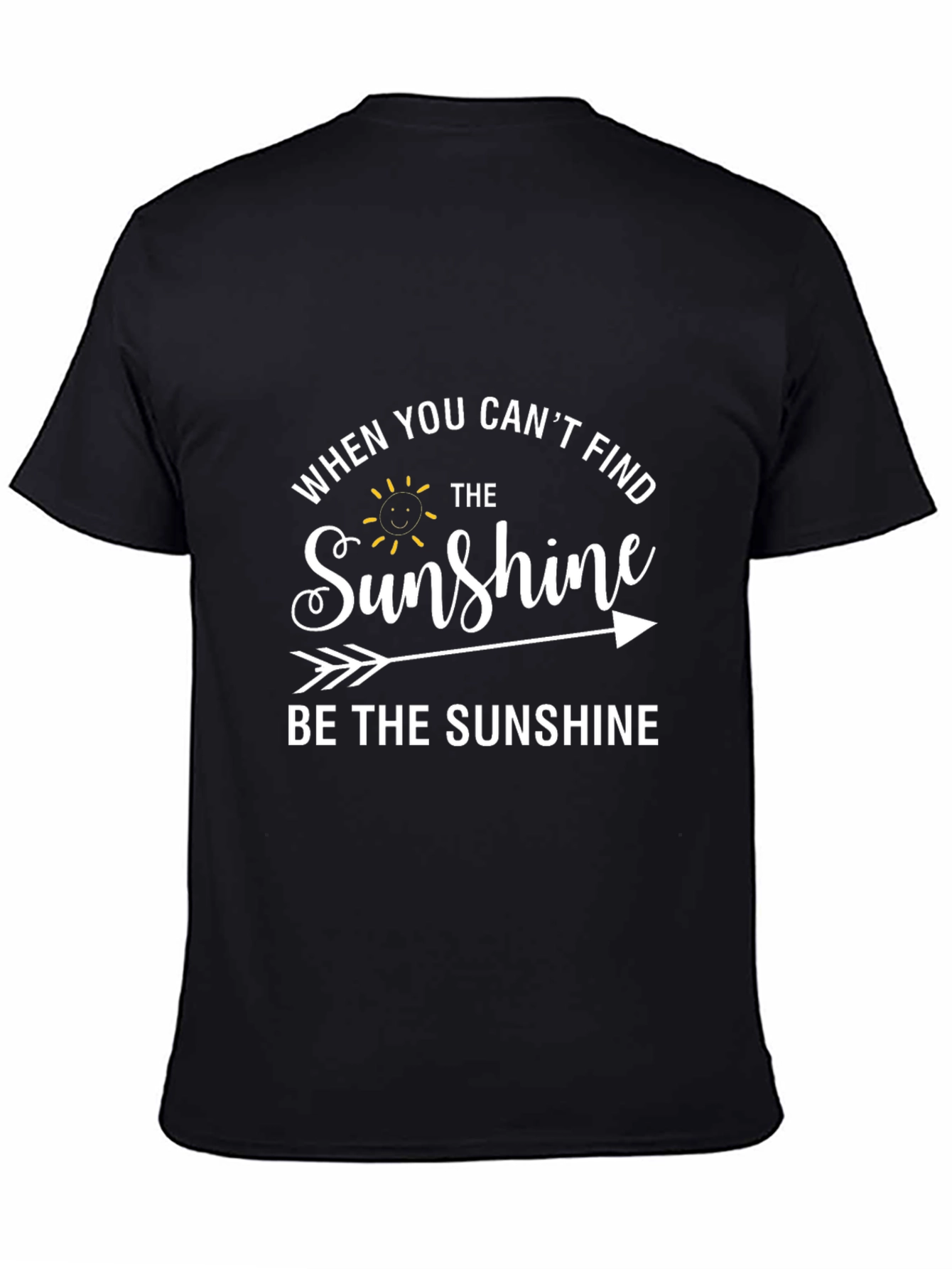Sunshine Graphic Tee - Inspiring Black T-Shirt