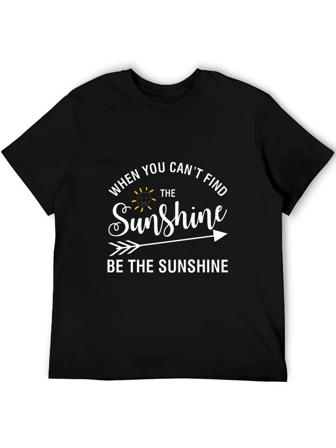 Sunshine Graphic Tee - Inspiring Black T-Shirt