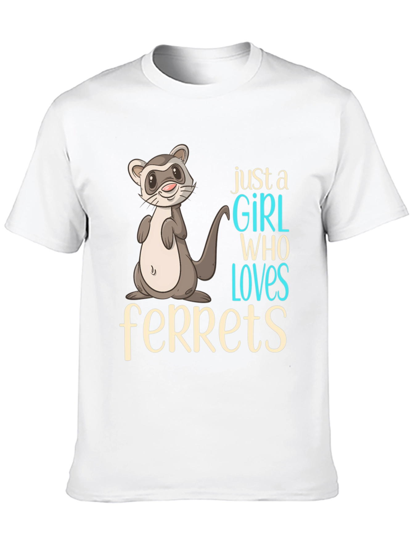 Cute Ferret Graphic T-Shirt for Animal Lovers
