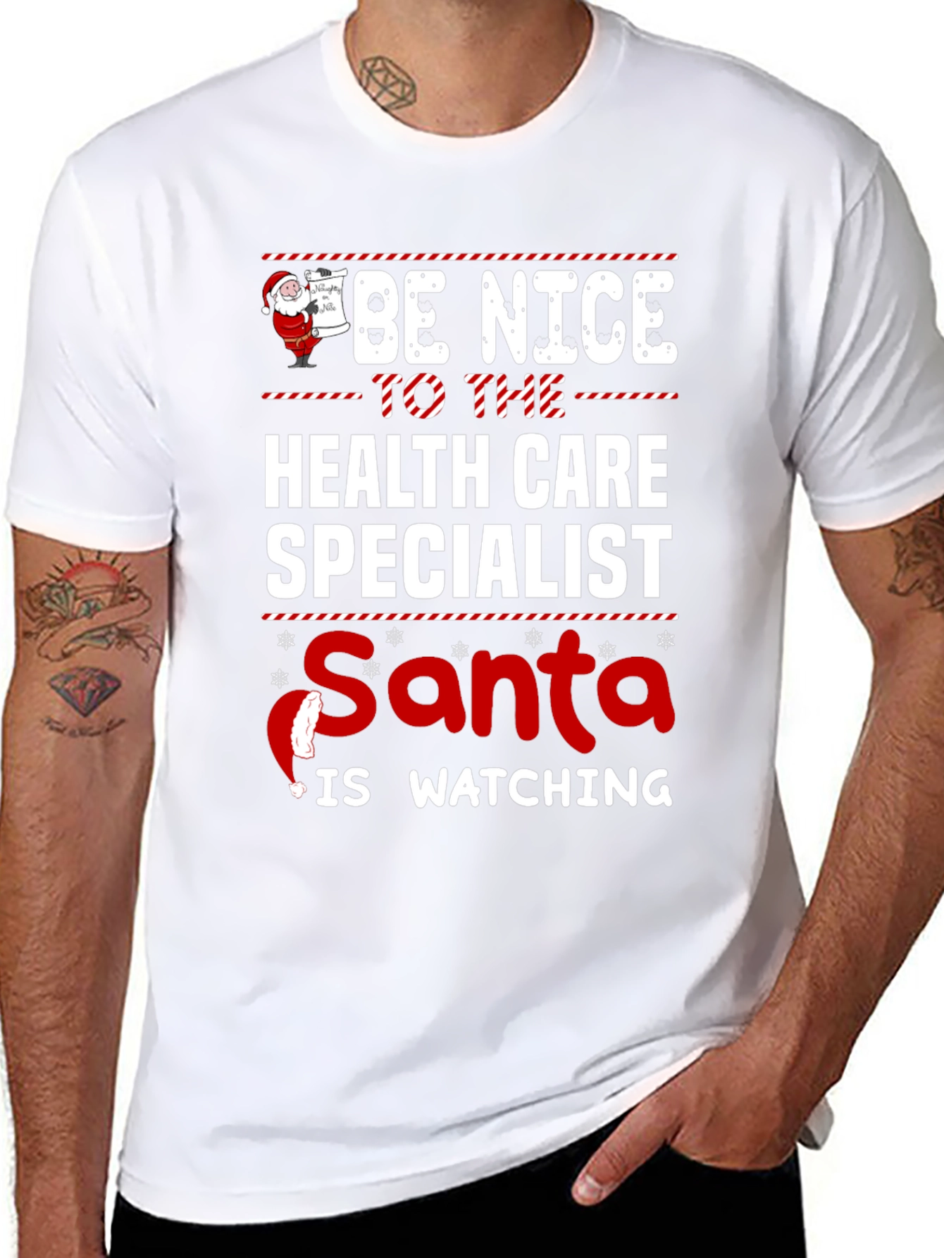 Health Care Specialist Santa Holiday T-Shirt