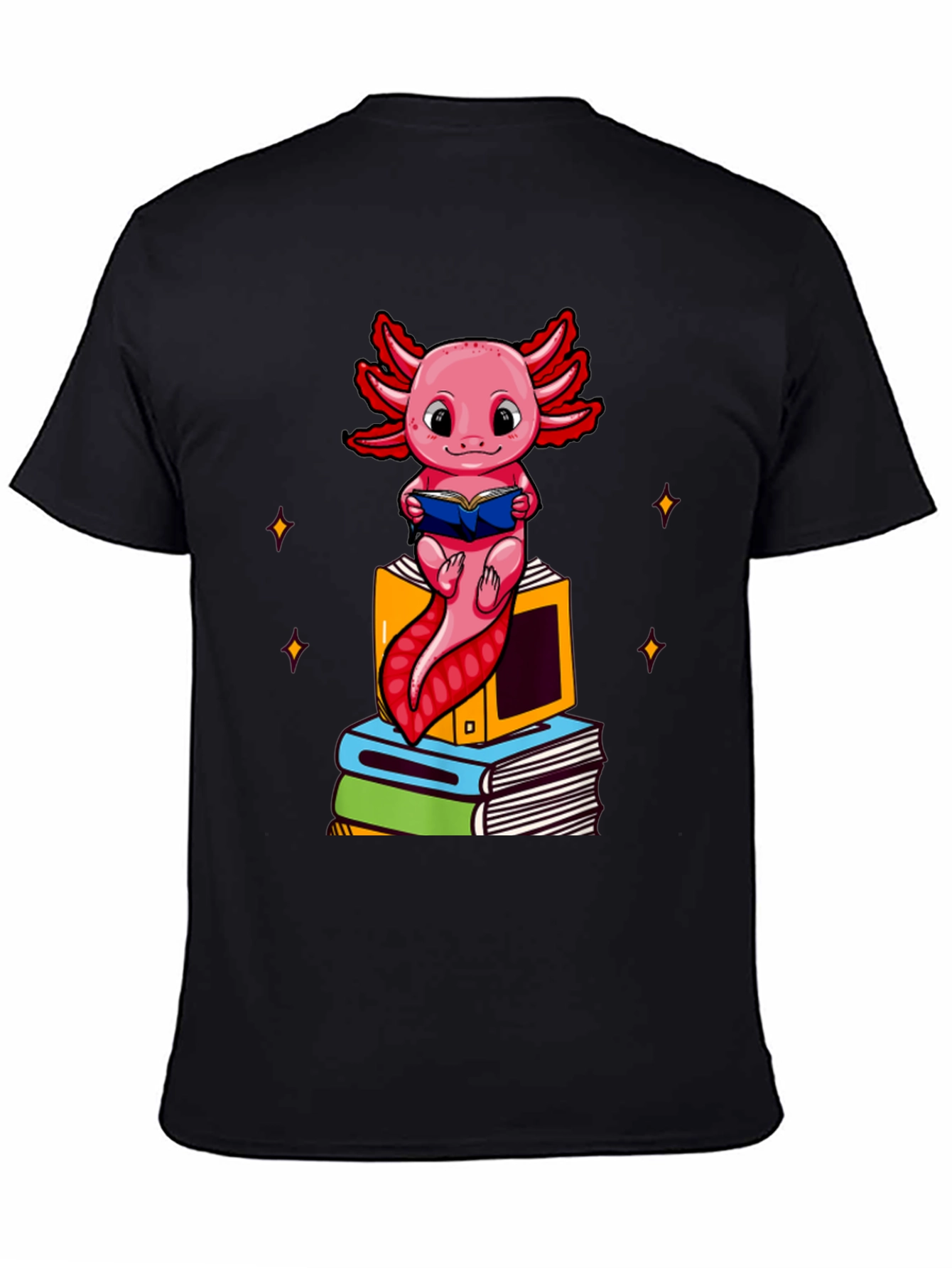 Axolotl Reader T-Shirt - Book Lover Tee
