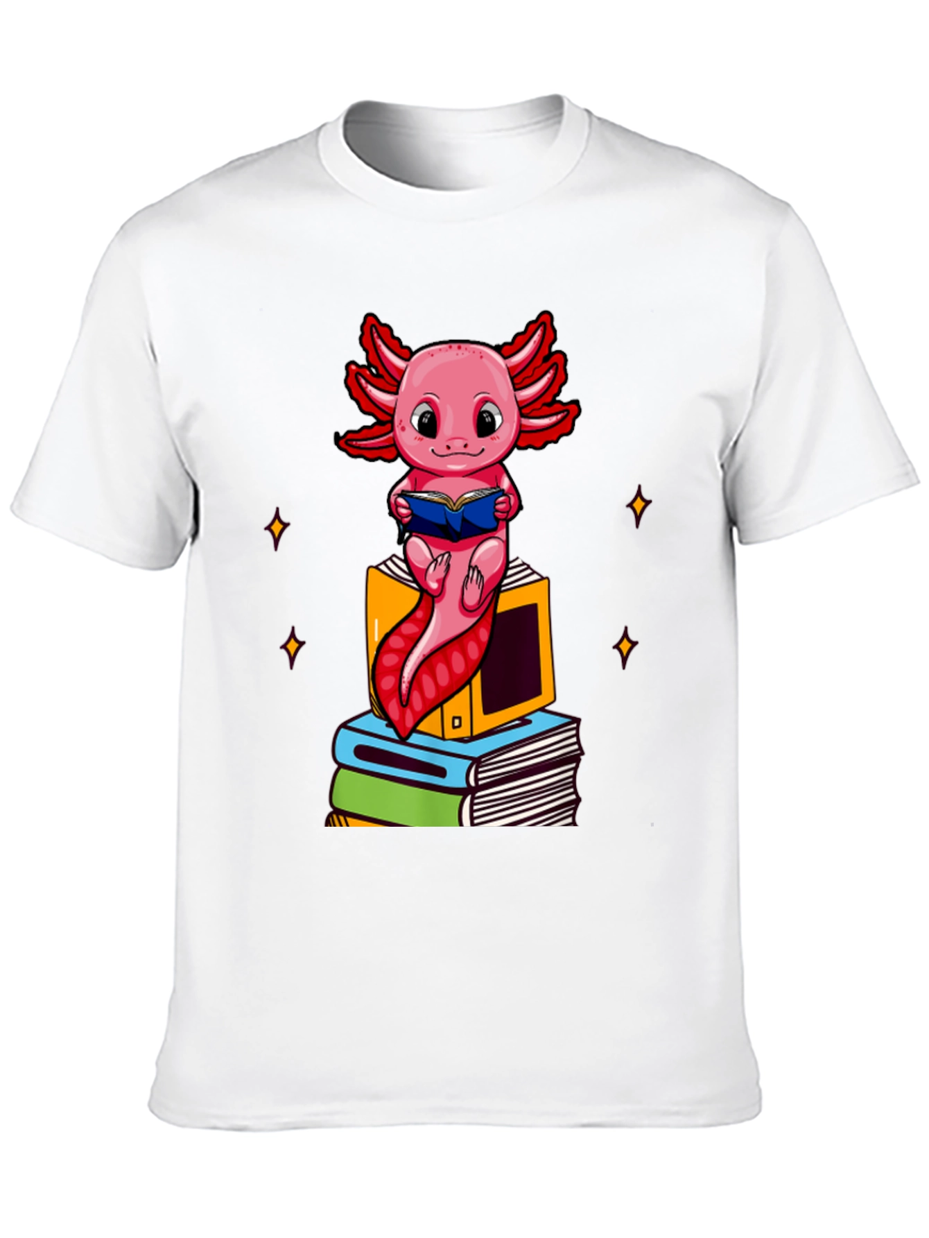 Axolotl Reader T-Shirt - Book Lover Tee