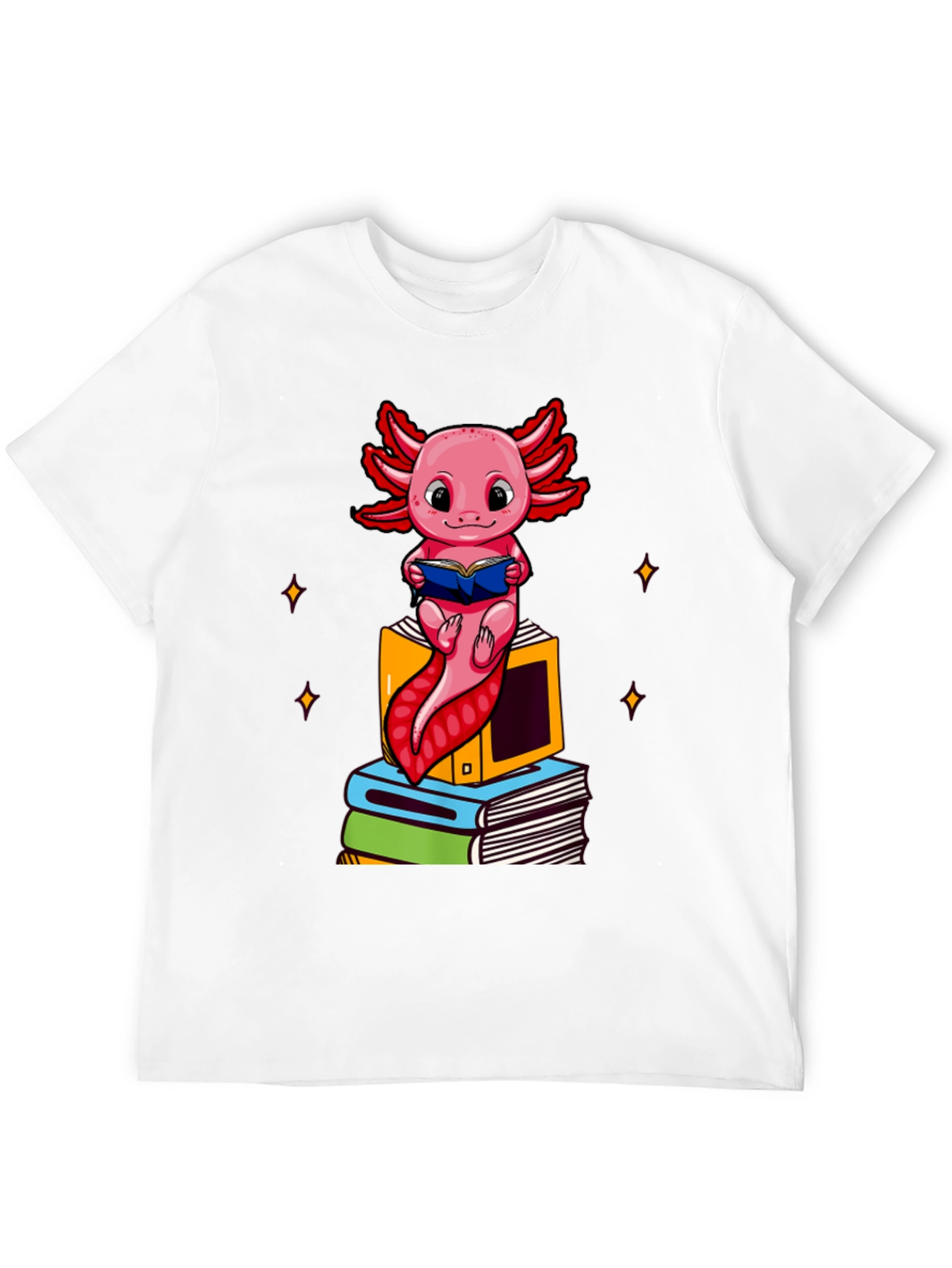 Axolotl Reader T-Shirt - Book Lover Tee