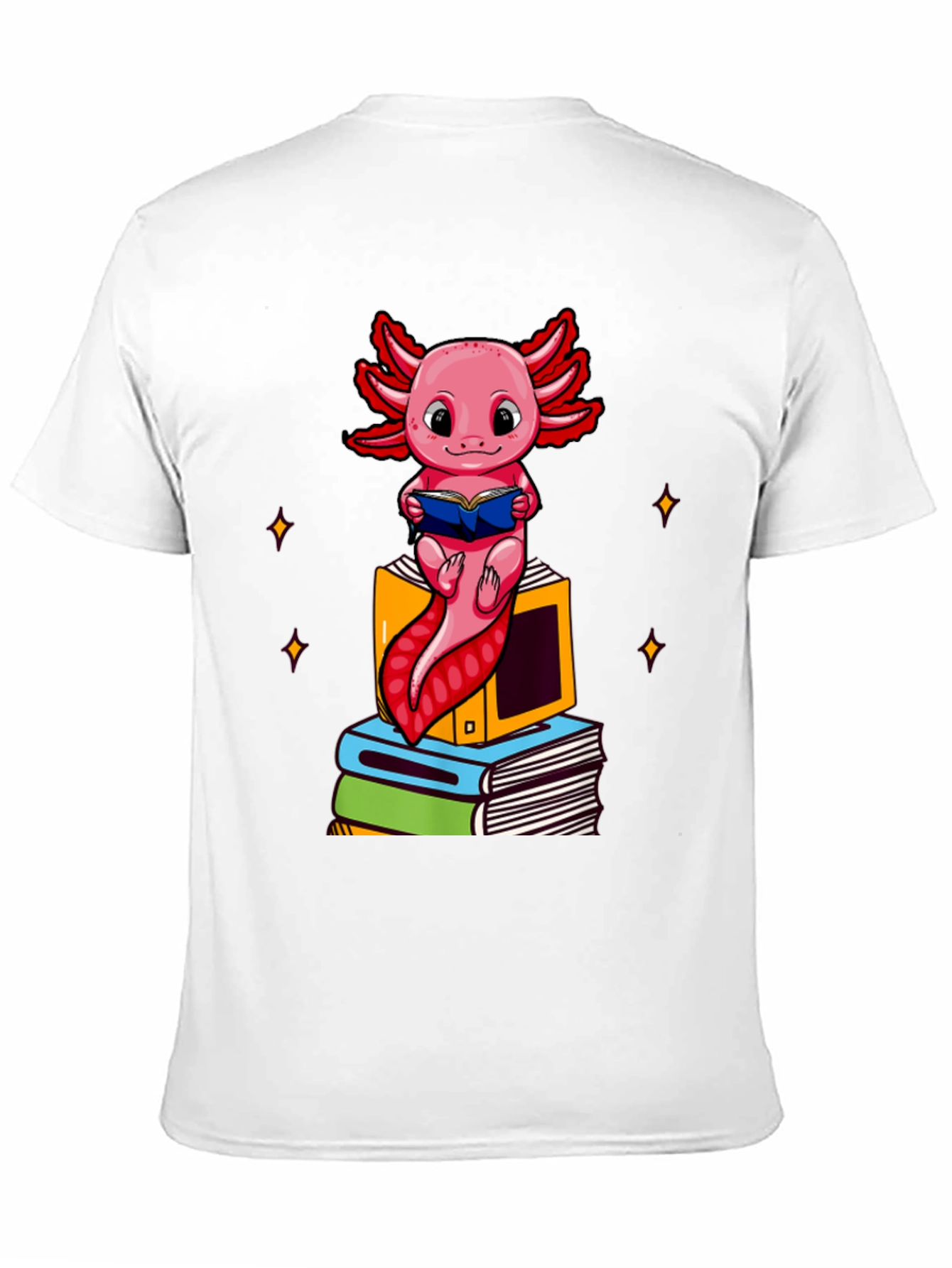 Axolotl Reader T-Shirt - Book Lover Tee