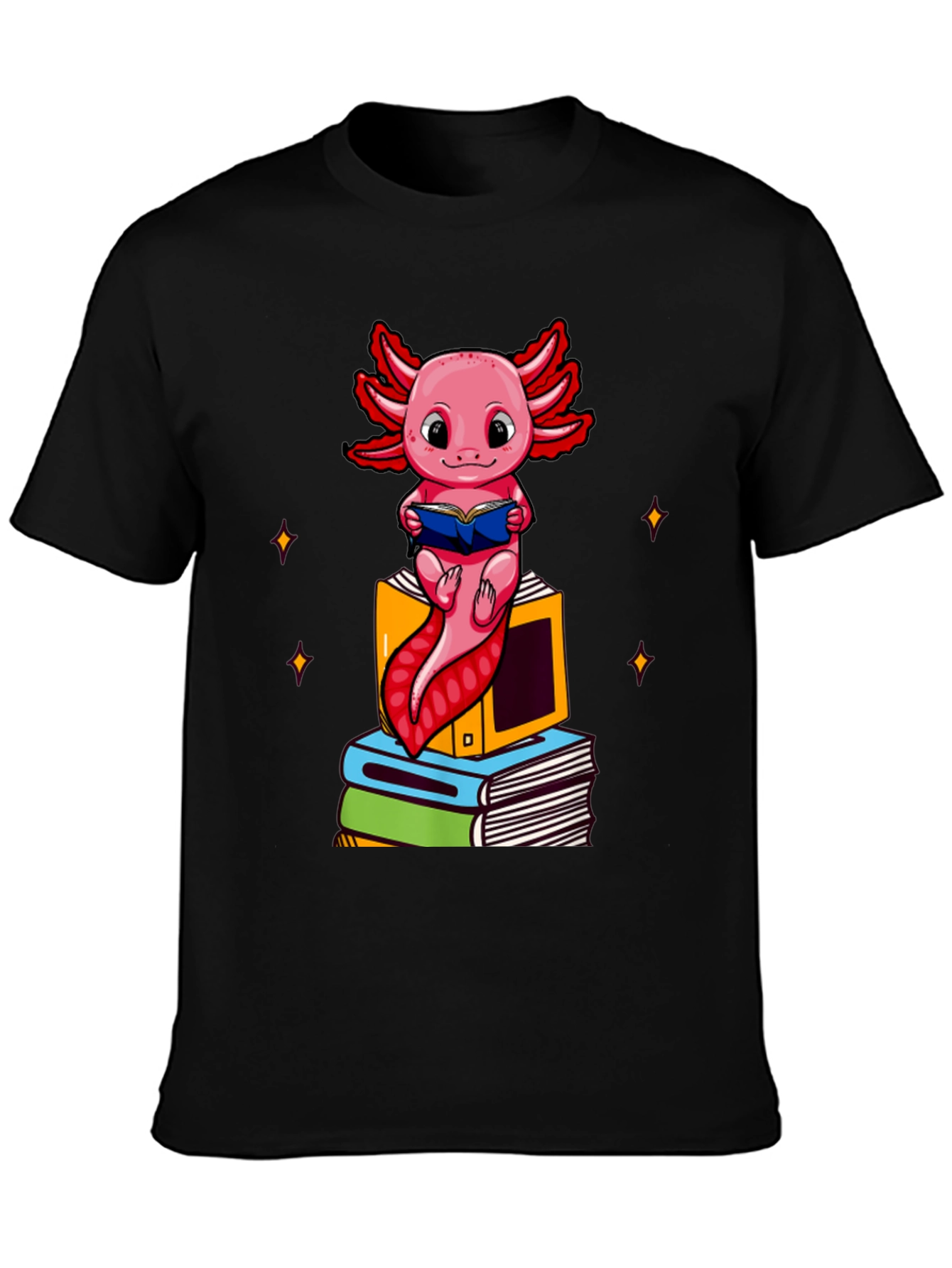 Axolotl Reader T-Shirt - Book Lover Tee