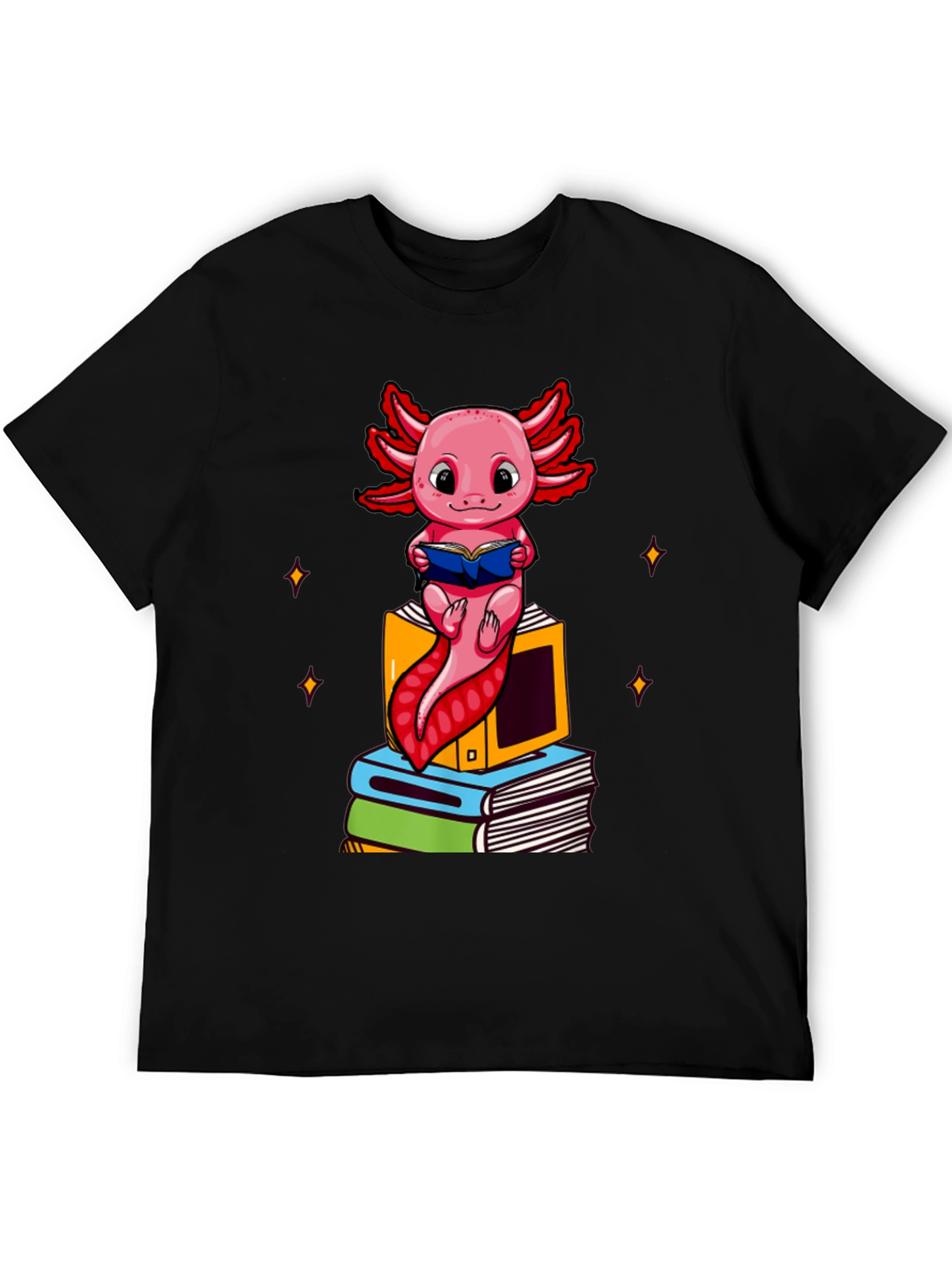 Axolotl Reader T-Shirt - Book Lover Tee