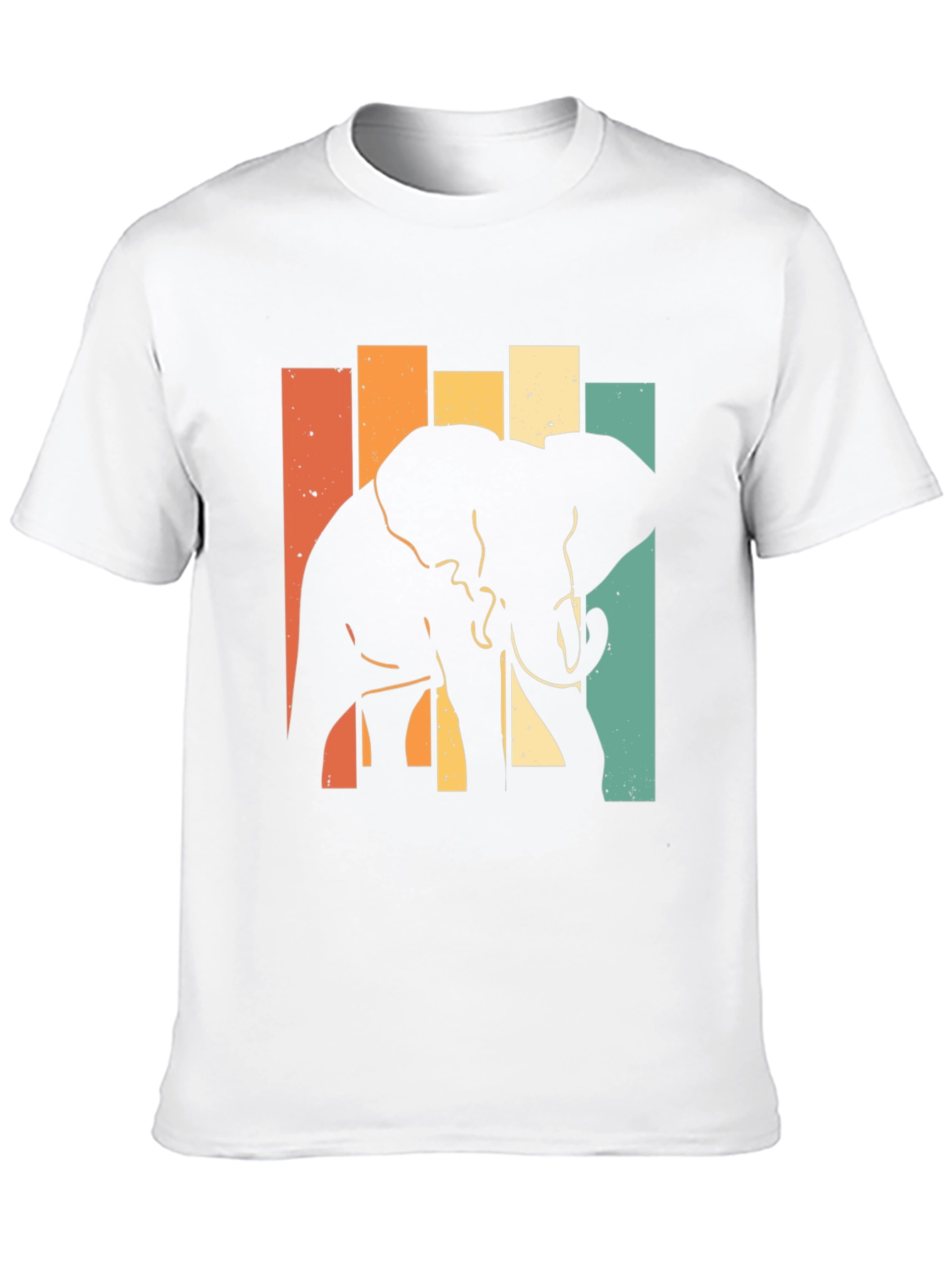 Retro Elephant Silhouette T-Shirt
