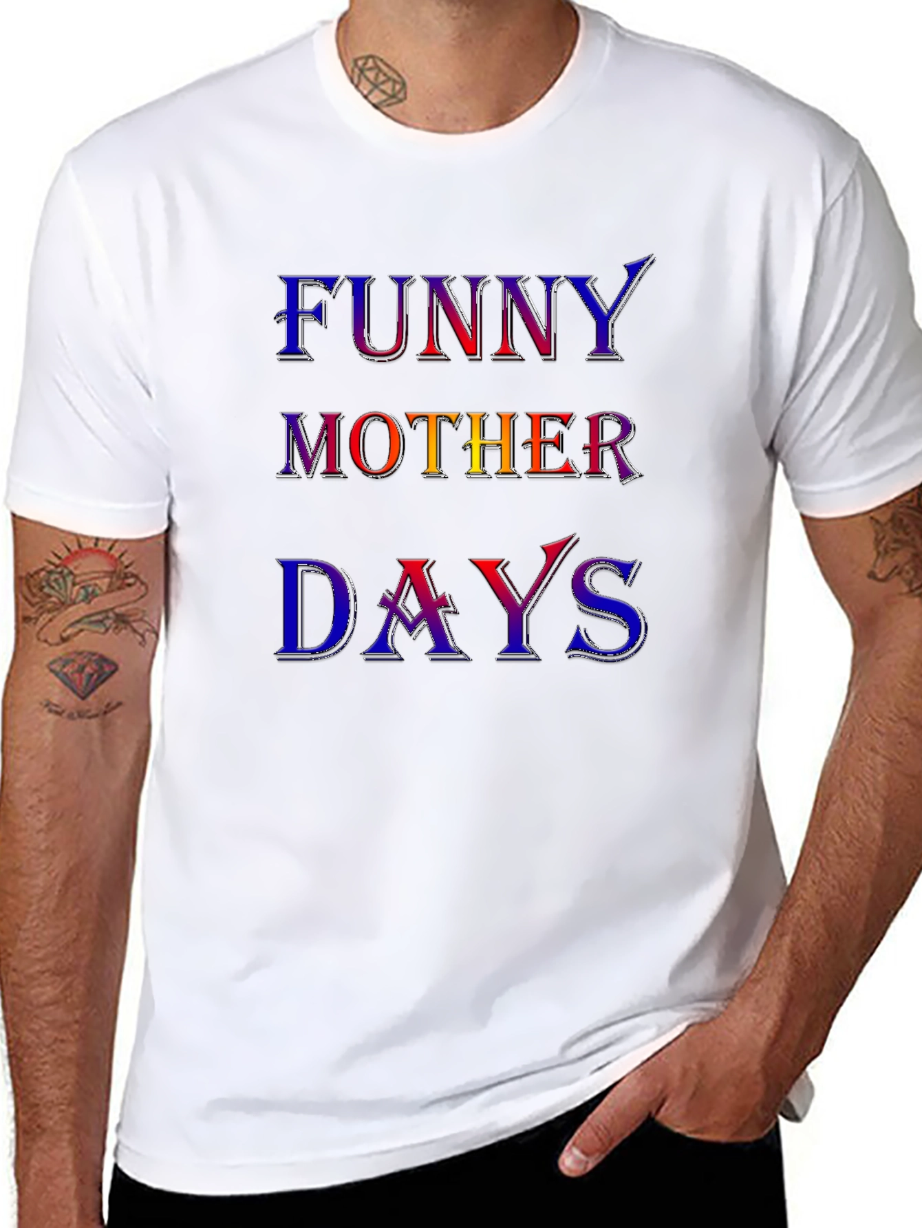 Funny Mother Days Graphic Tee - Black