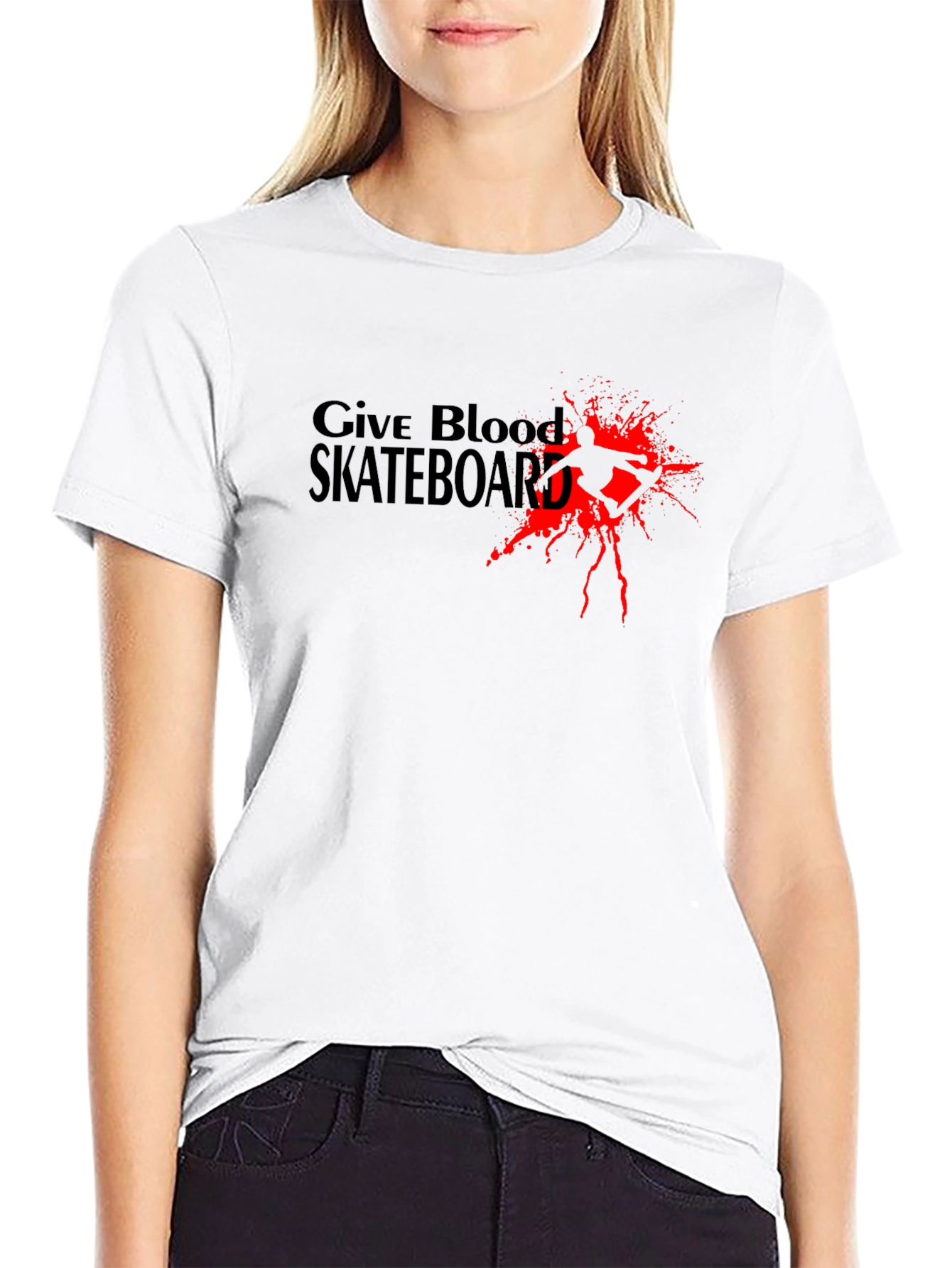 Give Blood Skateboard Graphic Tee