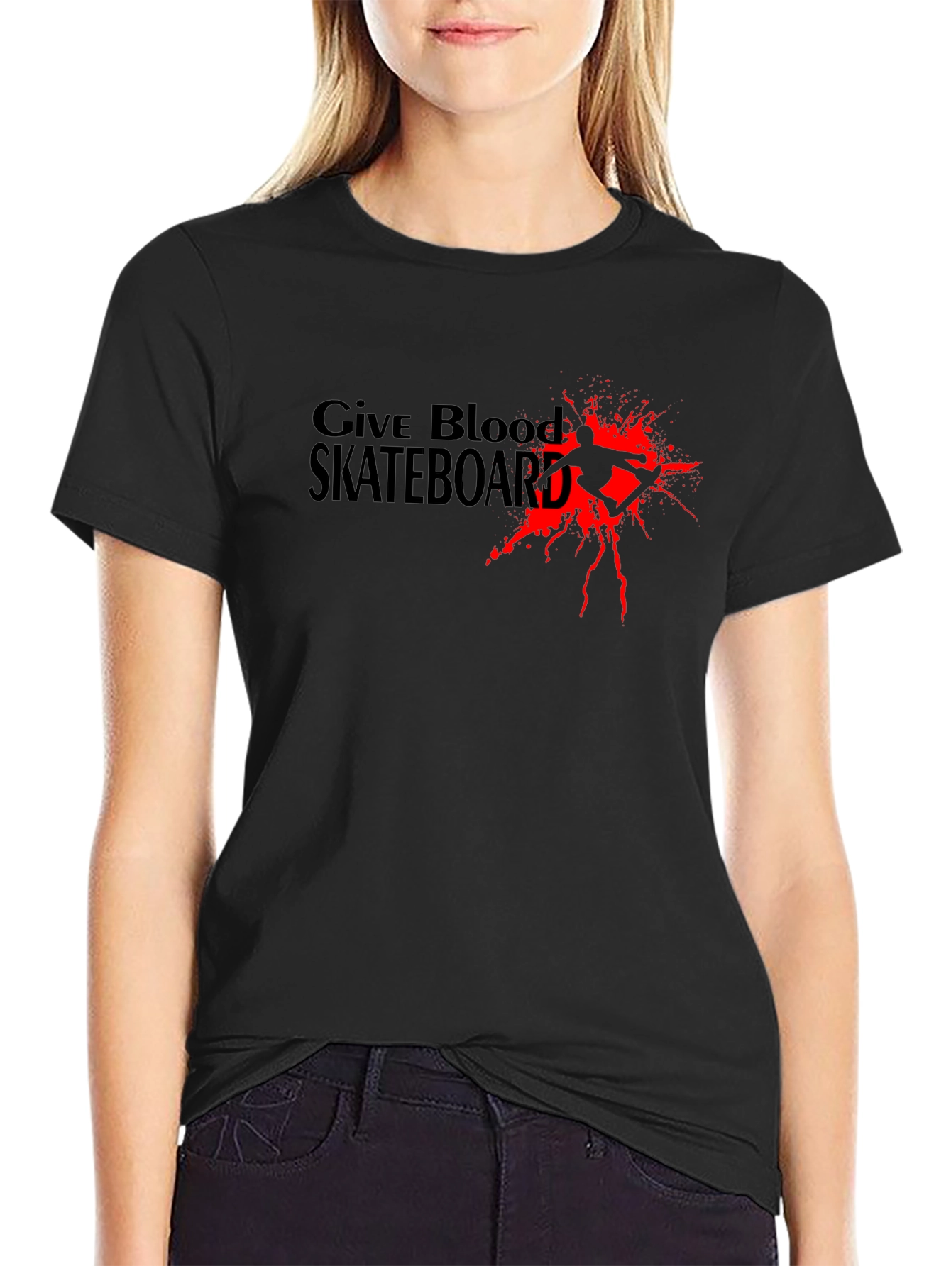 Give Blood Skateboard Graphic Tee