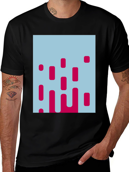 Modern Abstract Graphic Tee - Stylish Mens T-Shirt