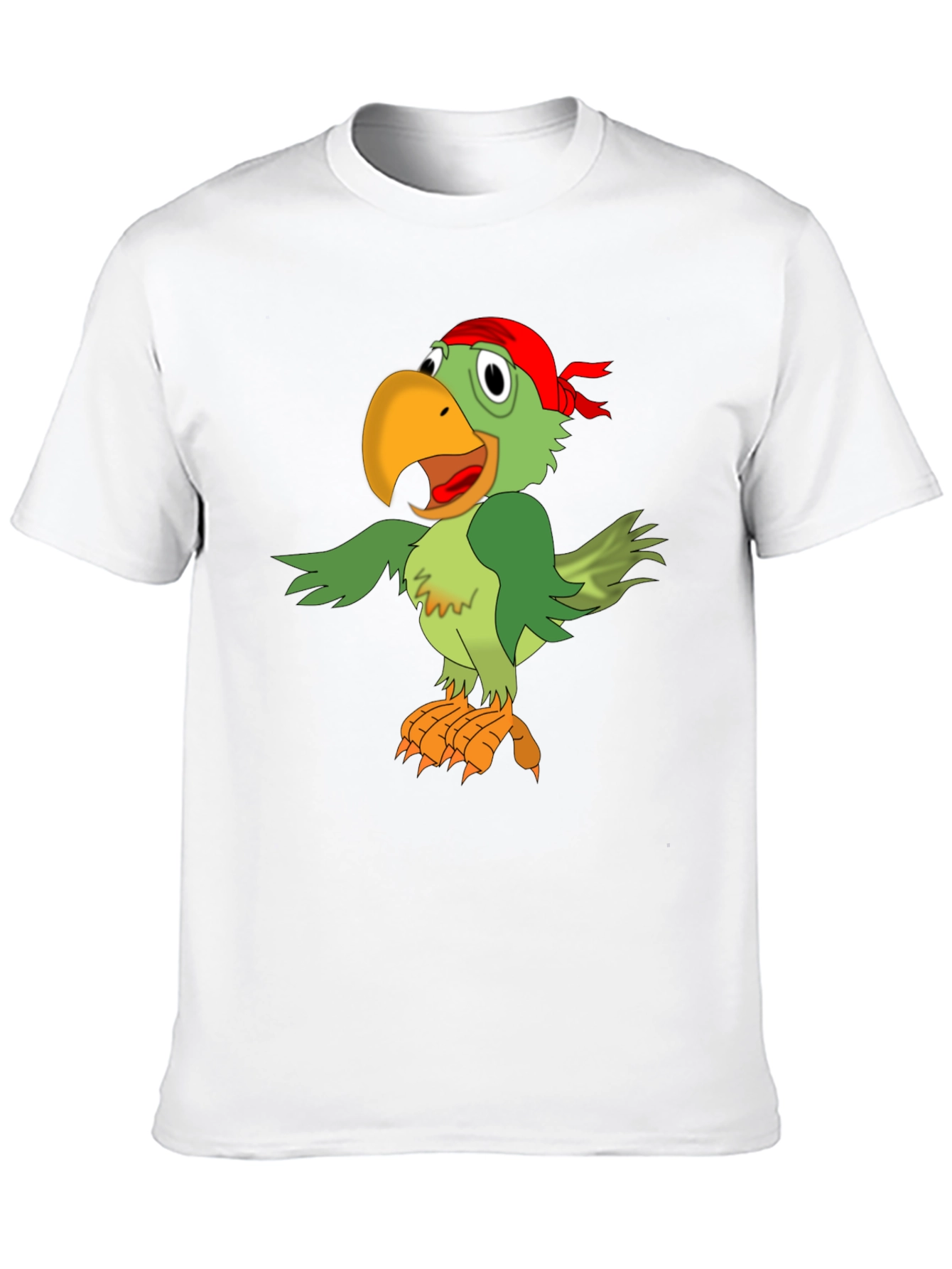 Parrot Pirate Graphic Tee - Mens Black T-Shirt