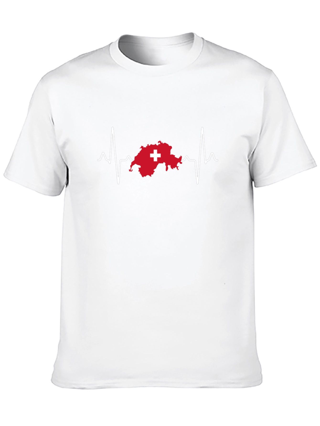 Switzerland Heartbeat T-Shirt - Swiss Pride Tee