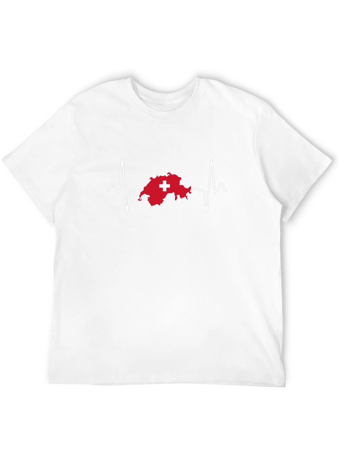 Switzerland Heartbeat T-Shirt - Swiss Pride Tee