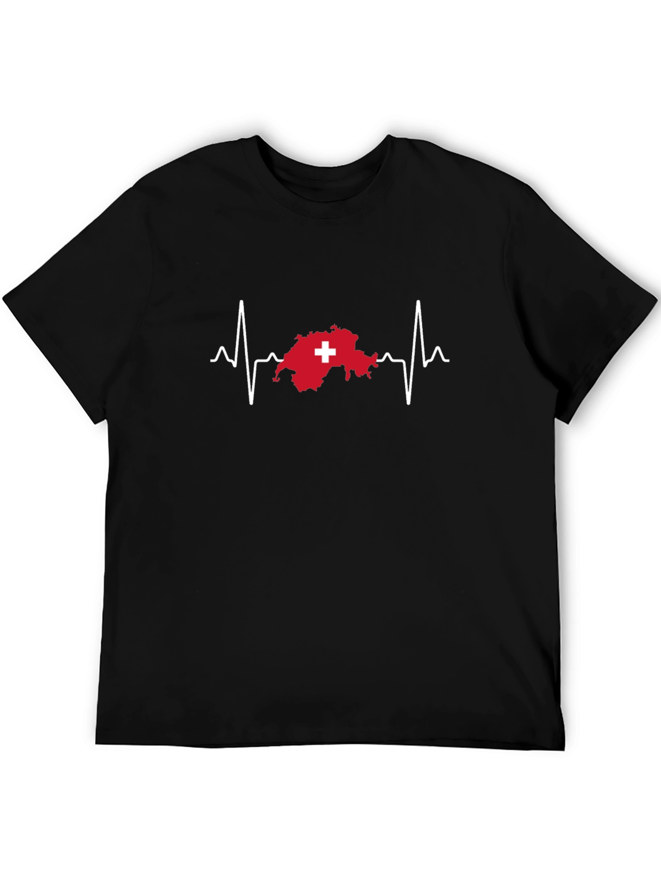 Switzerland Heartbeat T-Shirt - Swiss Pride Tee