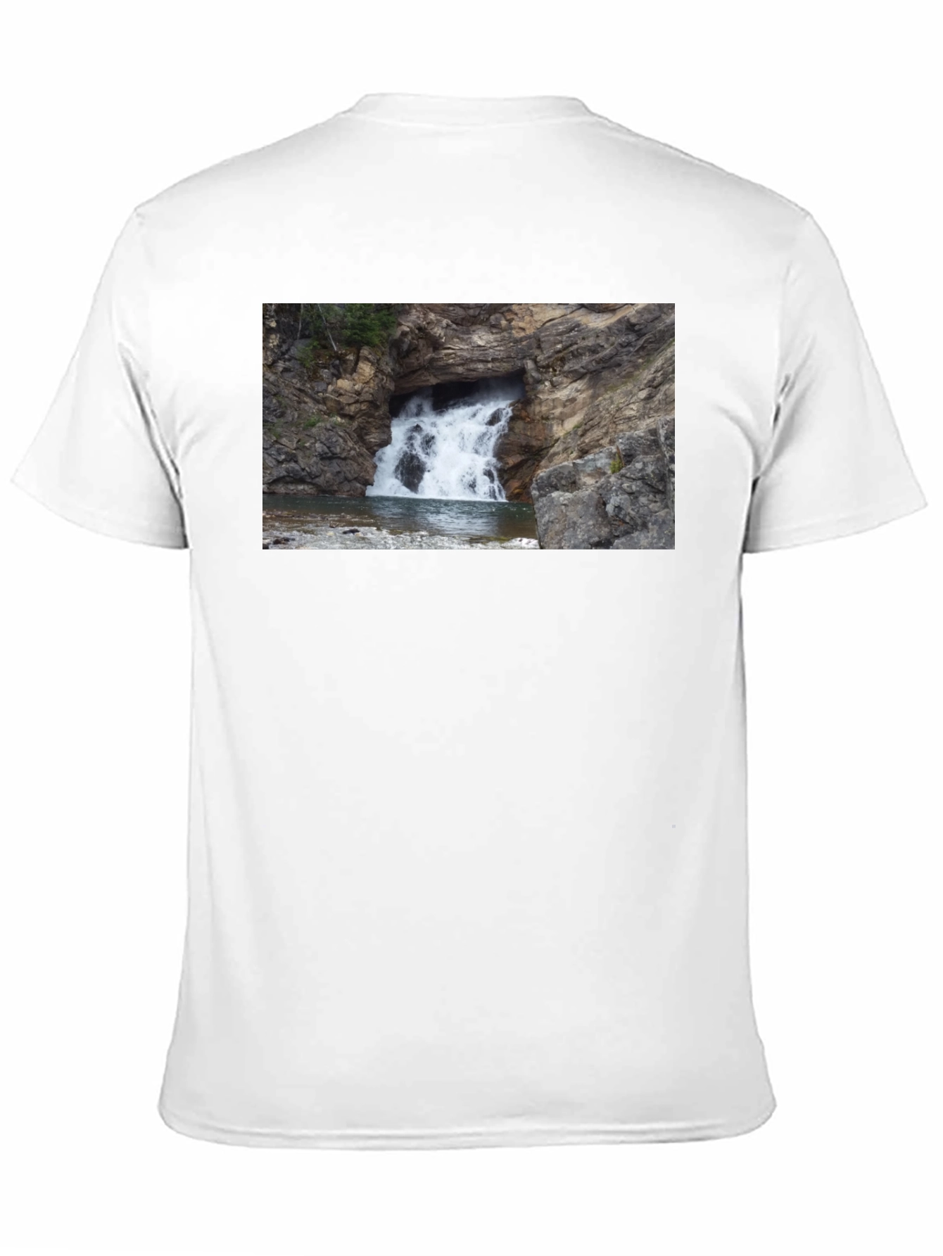 Waterfall Graphic Black T-Shirt